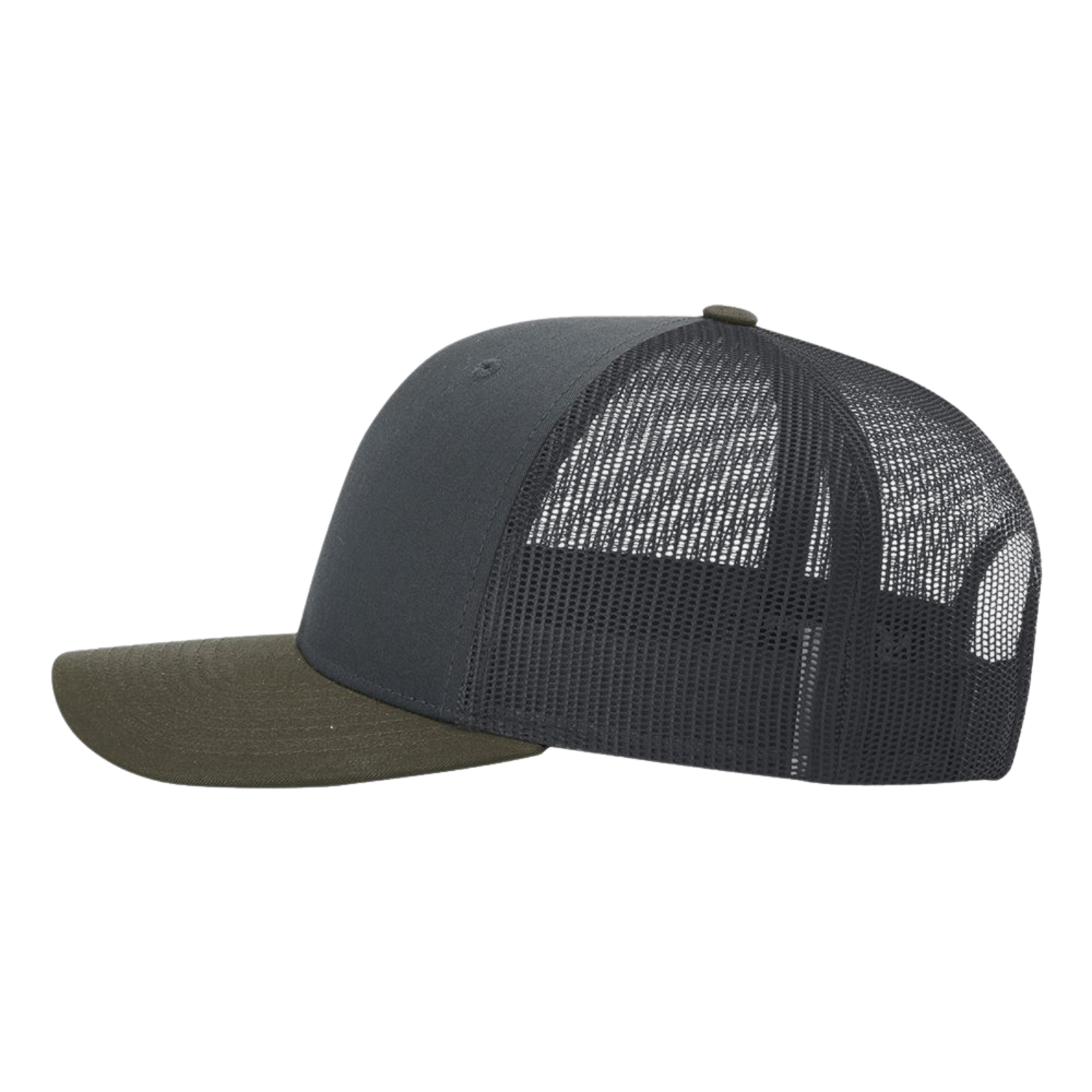 Richardson 112 | Adjustable Snapback Trucker Cap | Gunmetal/ Chocolate Chip CMB