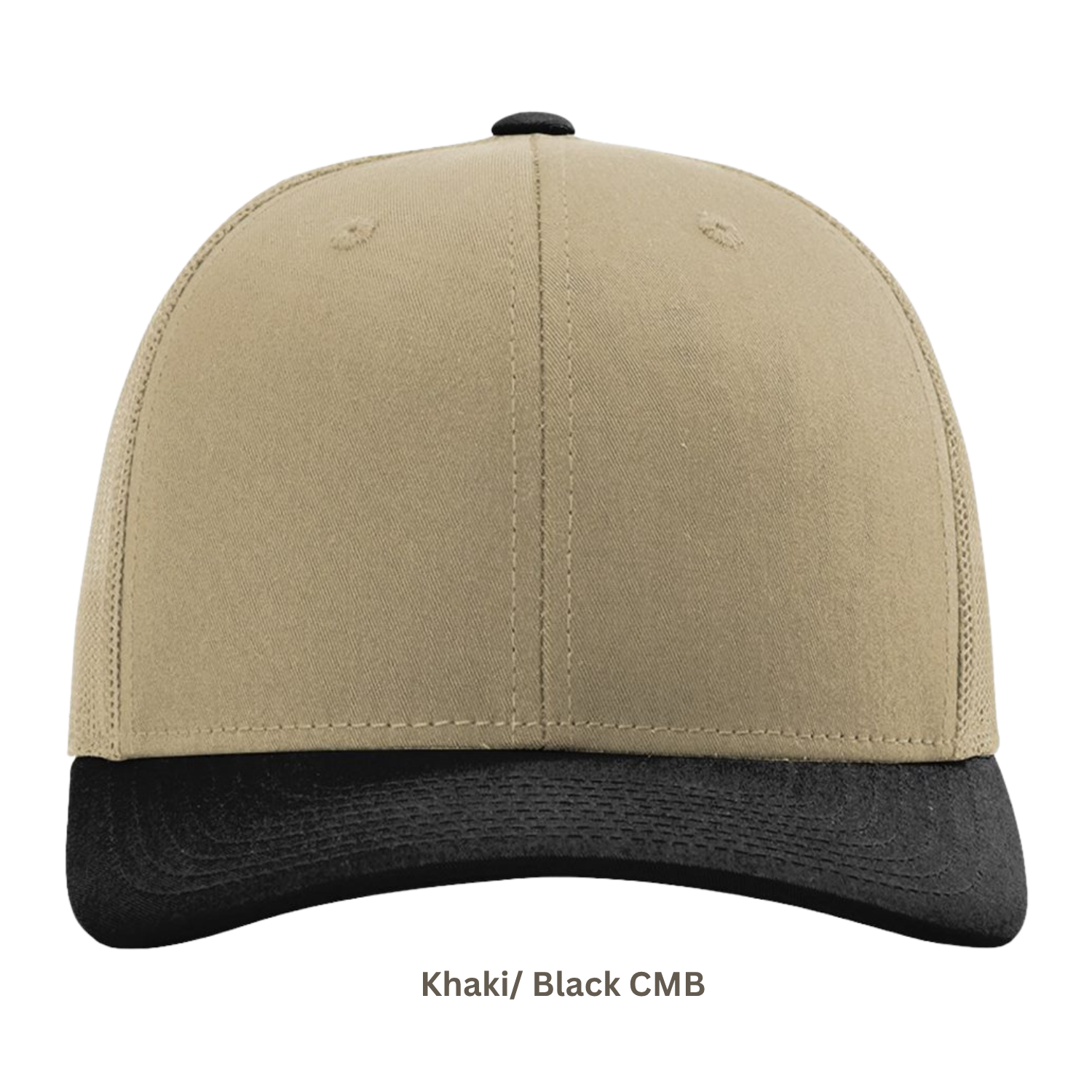 Richardson 112 | Adjustable Snapback Trucker Cap | Khaki/ Black CMB