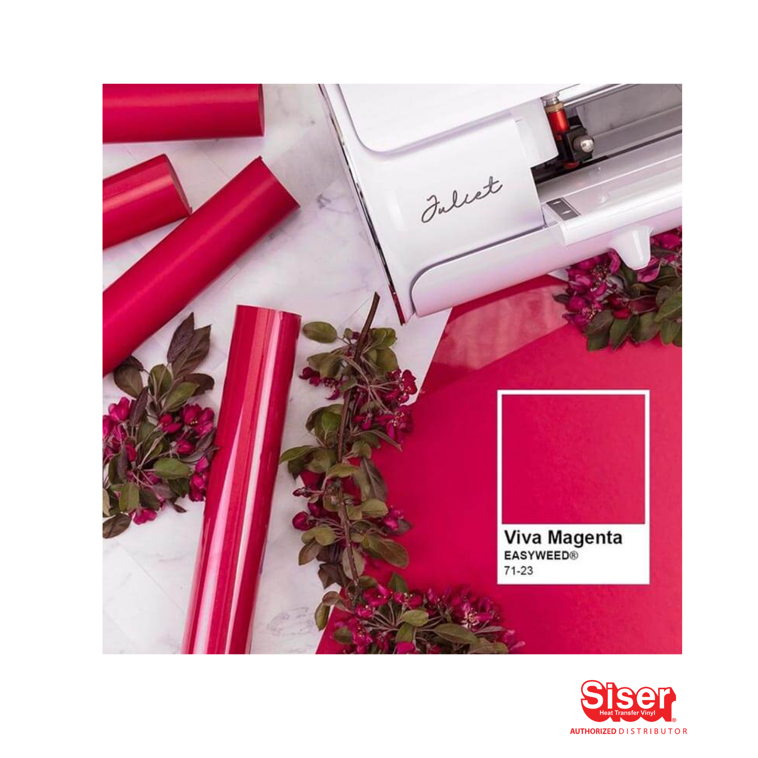 Siser EasyWeed Vinil Textil Térmico | Viva Magenta | Ancho 12"