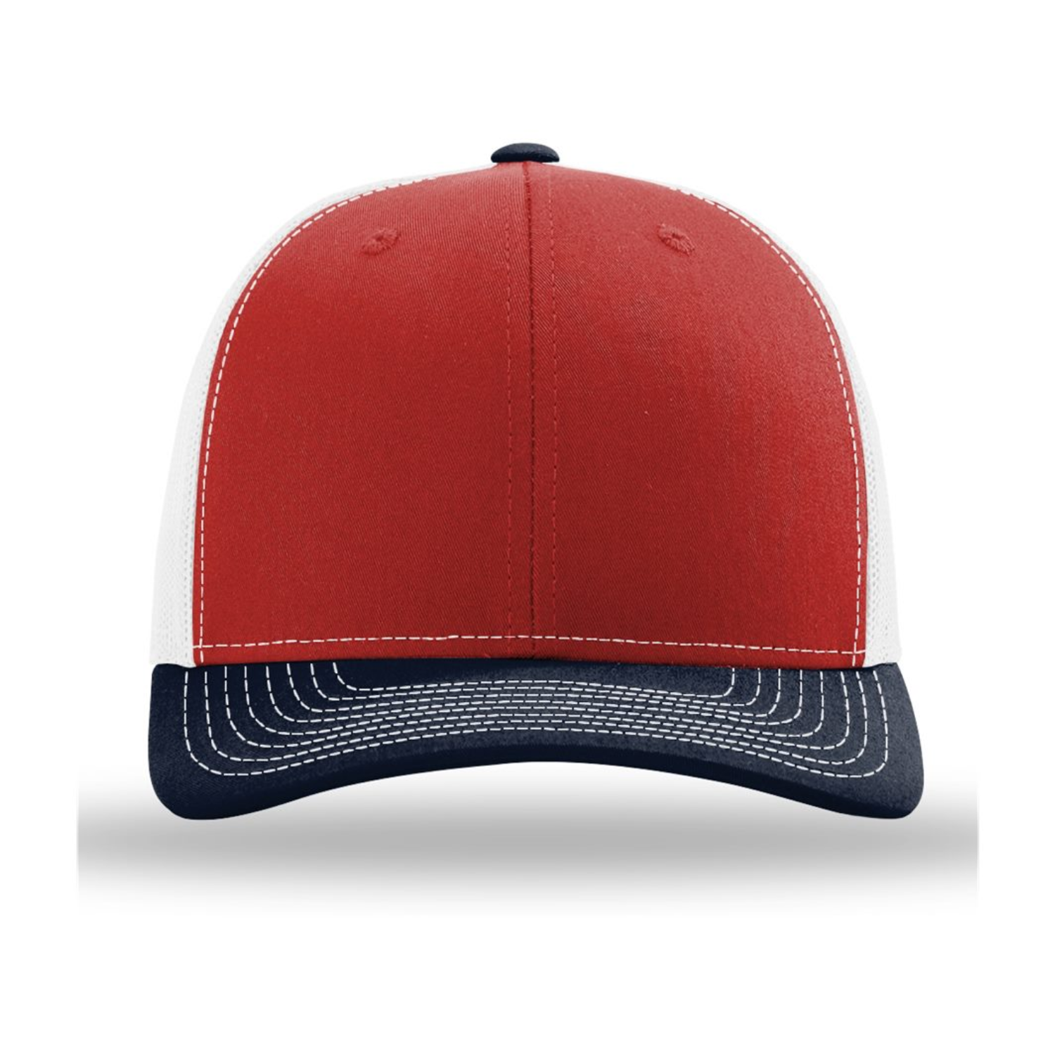 Richardson 112 | Adjustable Snapback Trucker Cap | Red/ White/ Navy