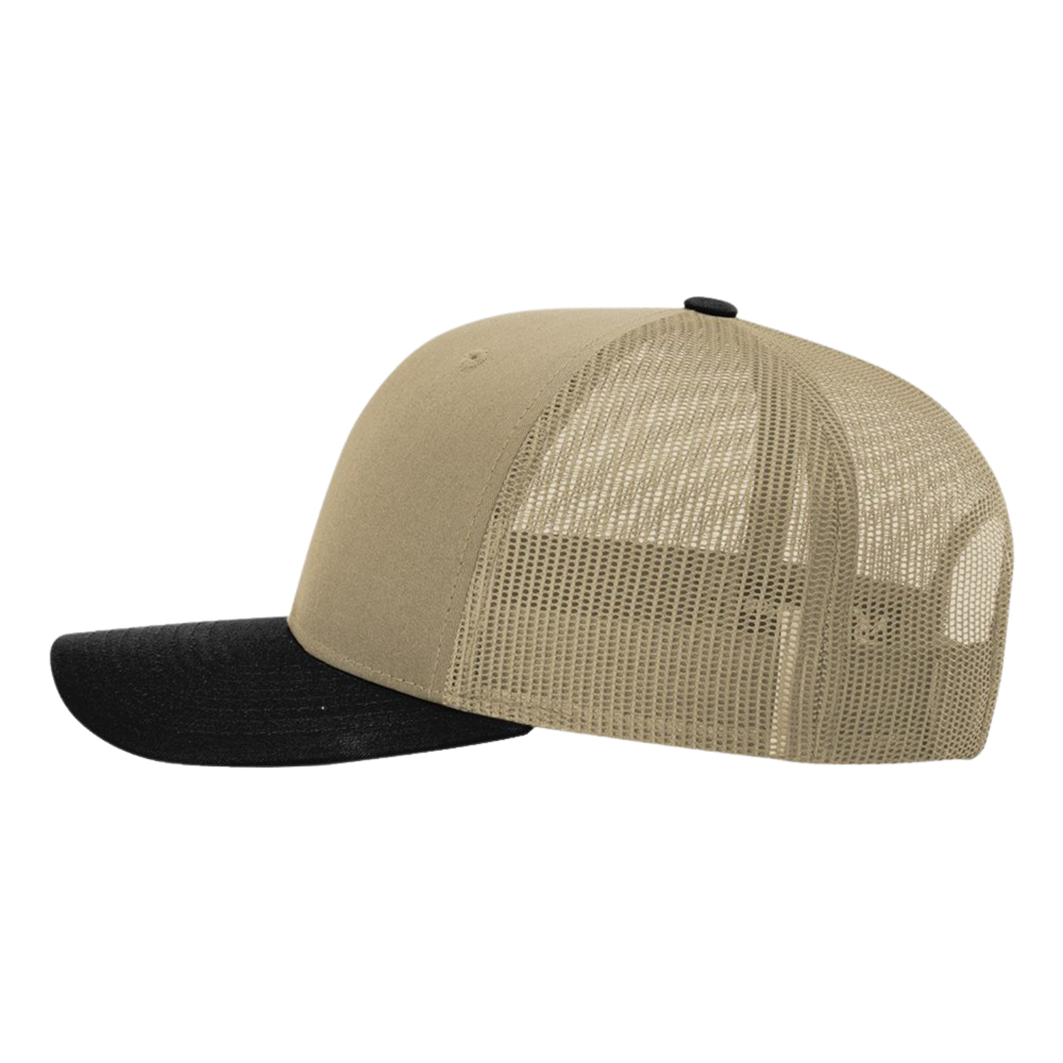 Richardson 112 | Adjustable Snapback Trucker Cap | Khaki/ Black CMB