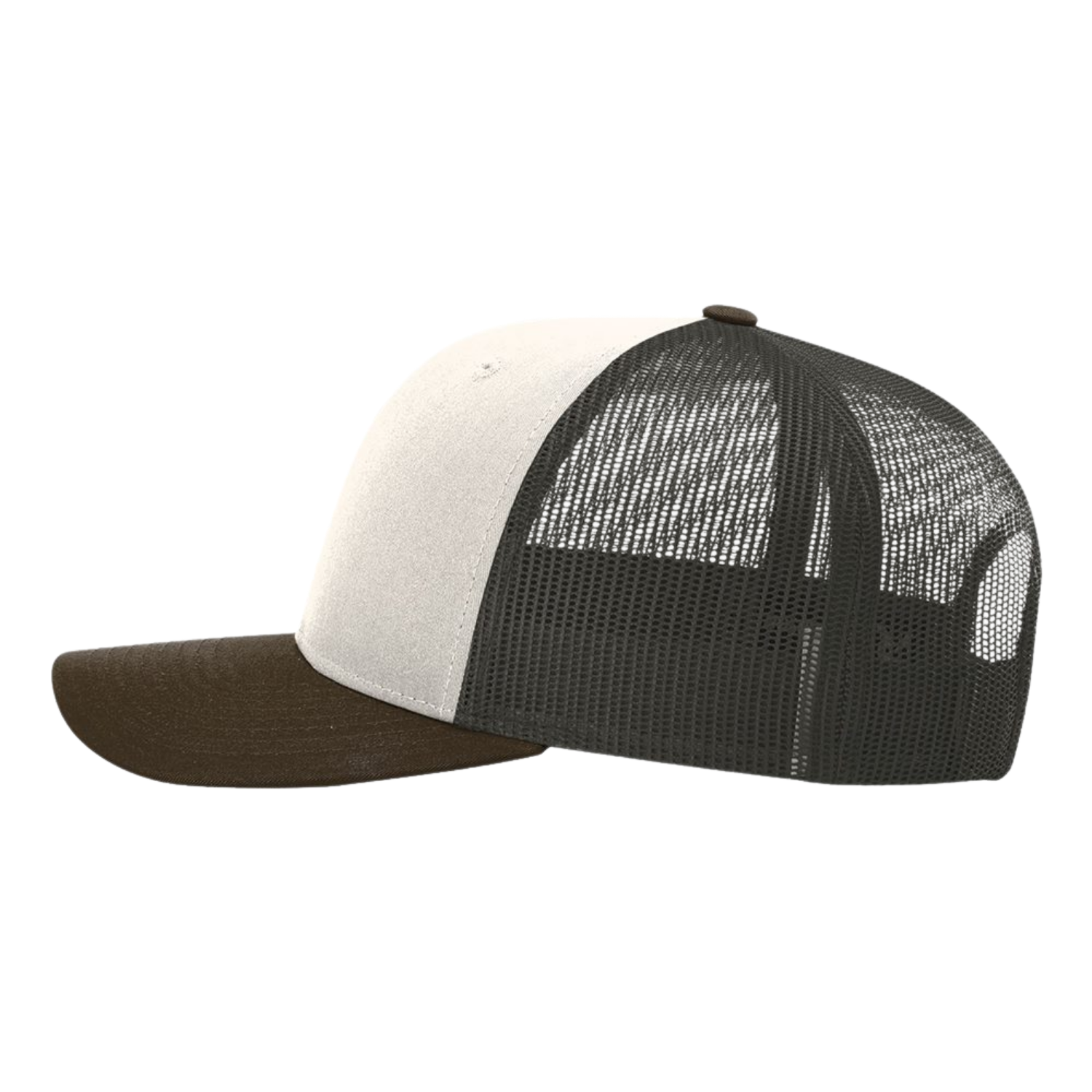Richardson 112 | Adjustable Snapback Trucker Cap | Cream/ Grey Brown/ Brown
