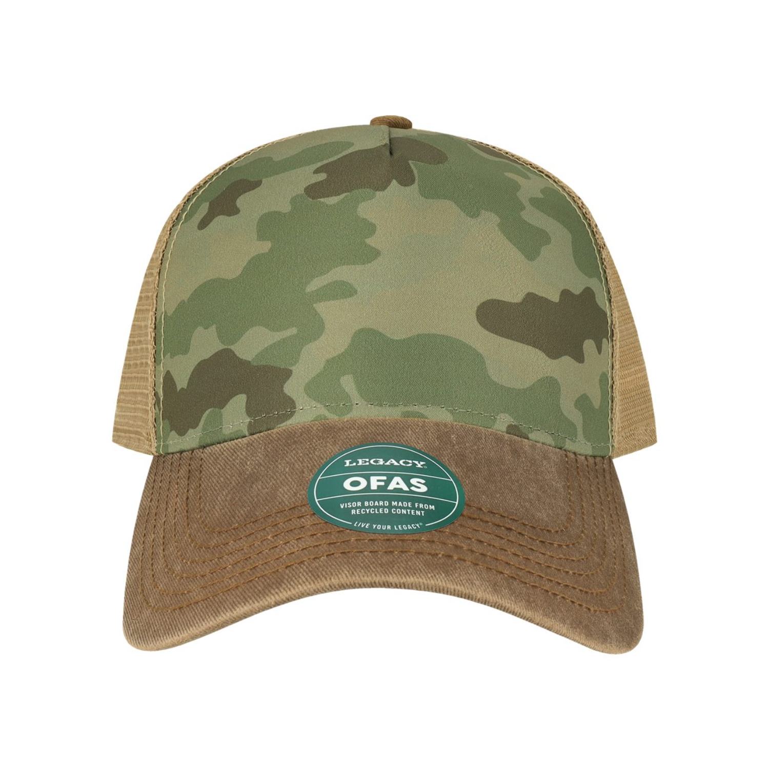 Old Favorite Five-Panel Trucker Cap - OFAFP | Army Camo Brown Khaki