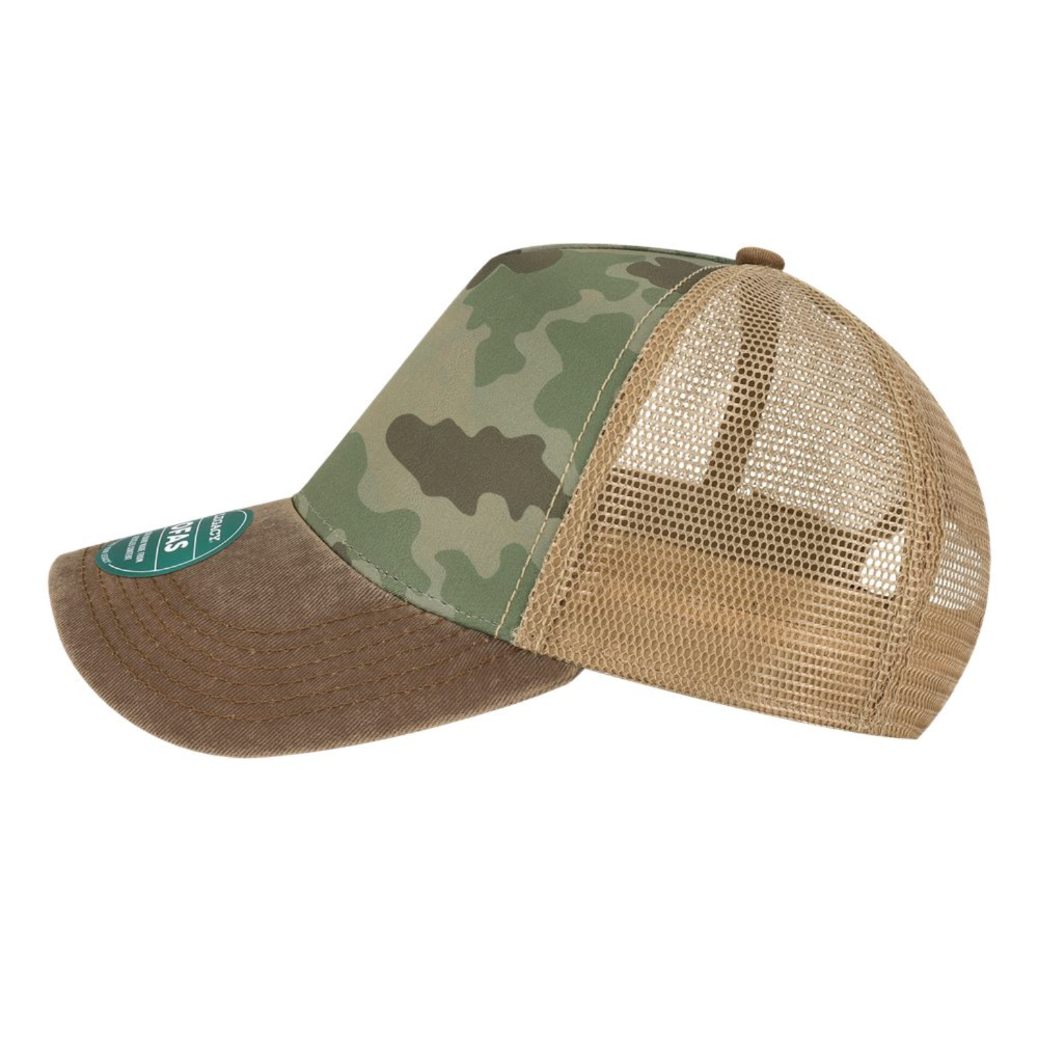 Old Favorite Five-Panel Trucker Cap - OFAFP | Army Camo Brown Khaki