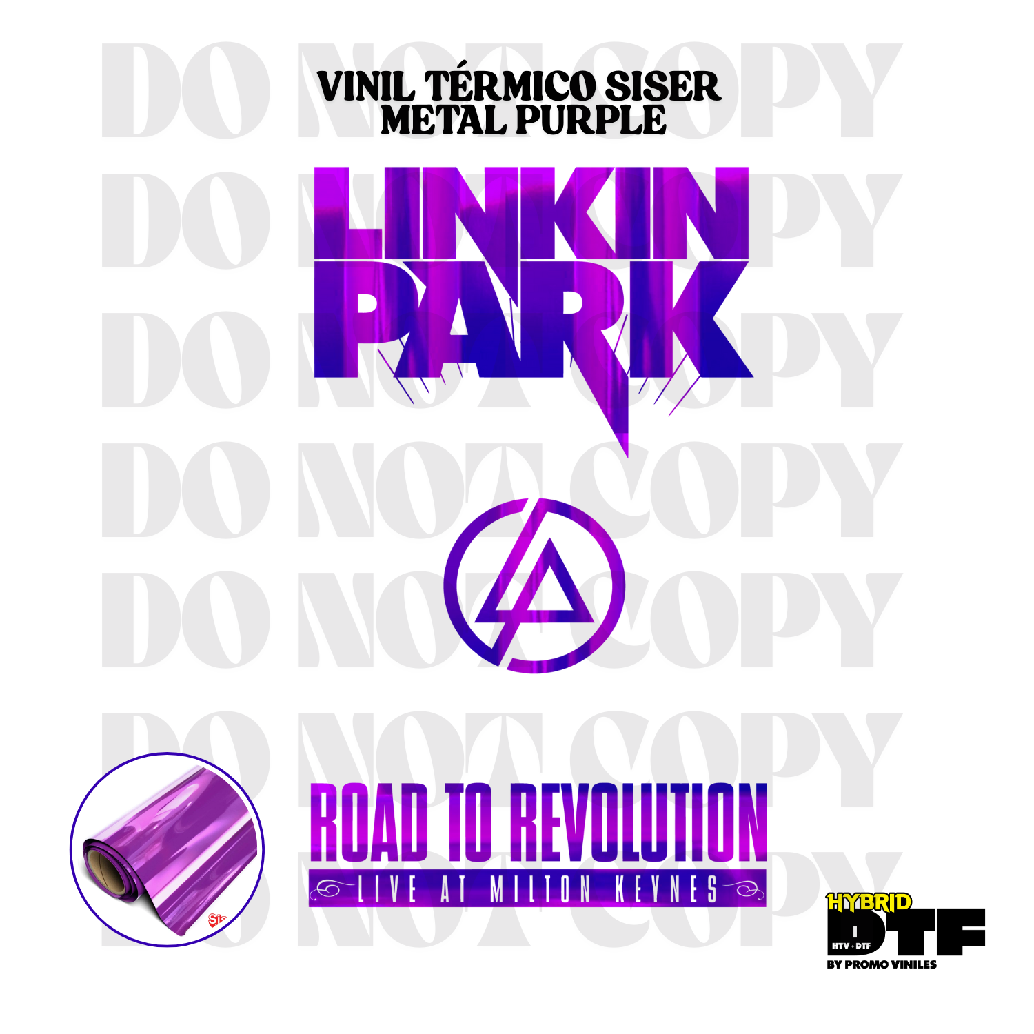 Hybrid DTF | Linkin Park | Siser Metal Purple