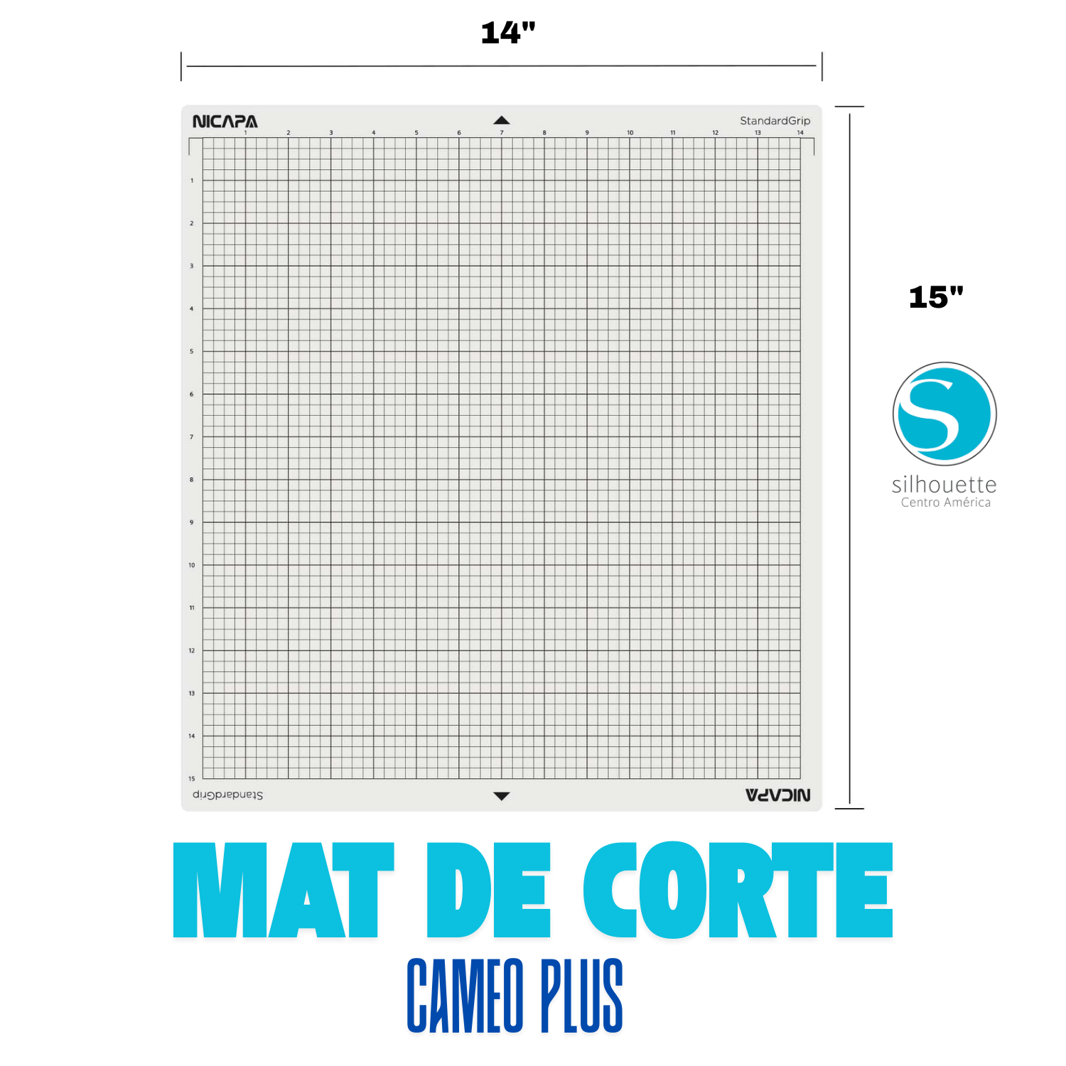 Mat de Corte | Nicapa para Cameo Plus | 14"x15" | Standard Grip