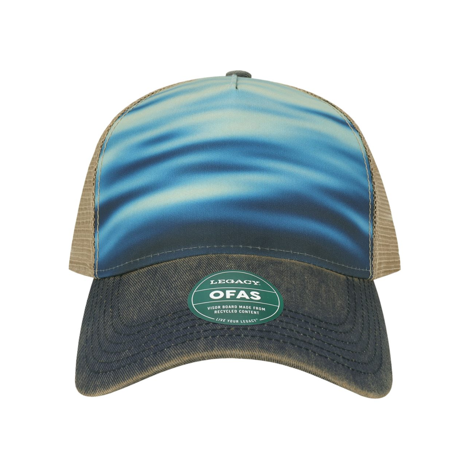 Old Favorite Five-Panel Trucker Cap - OFAFP | Calm Waters Navy Khaki