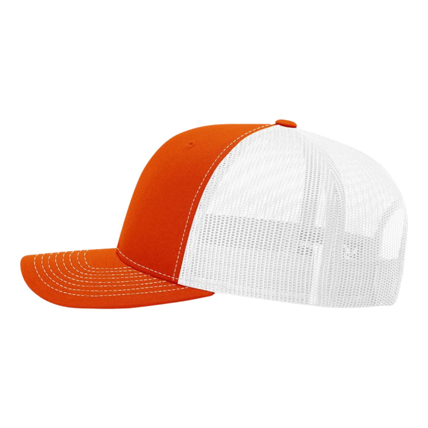 Richardson 112 | Adjustable Snapback Trucker Cap | Orange / White