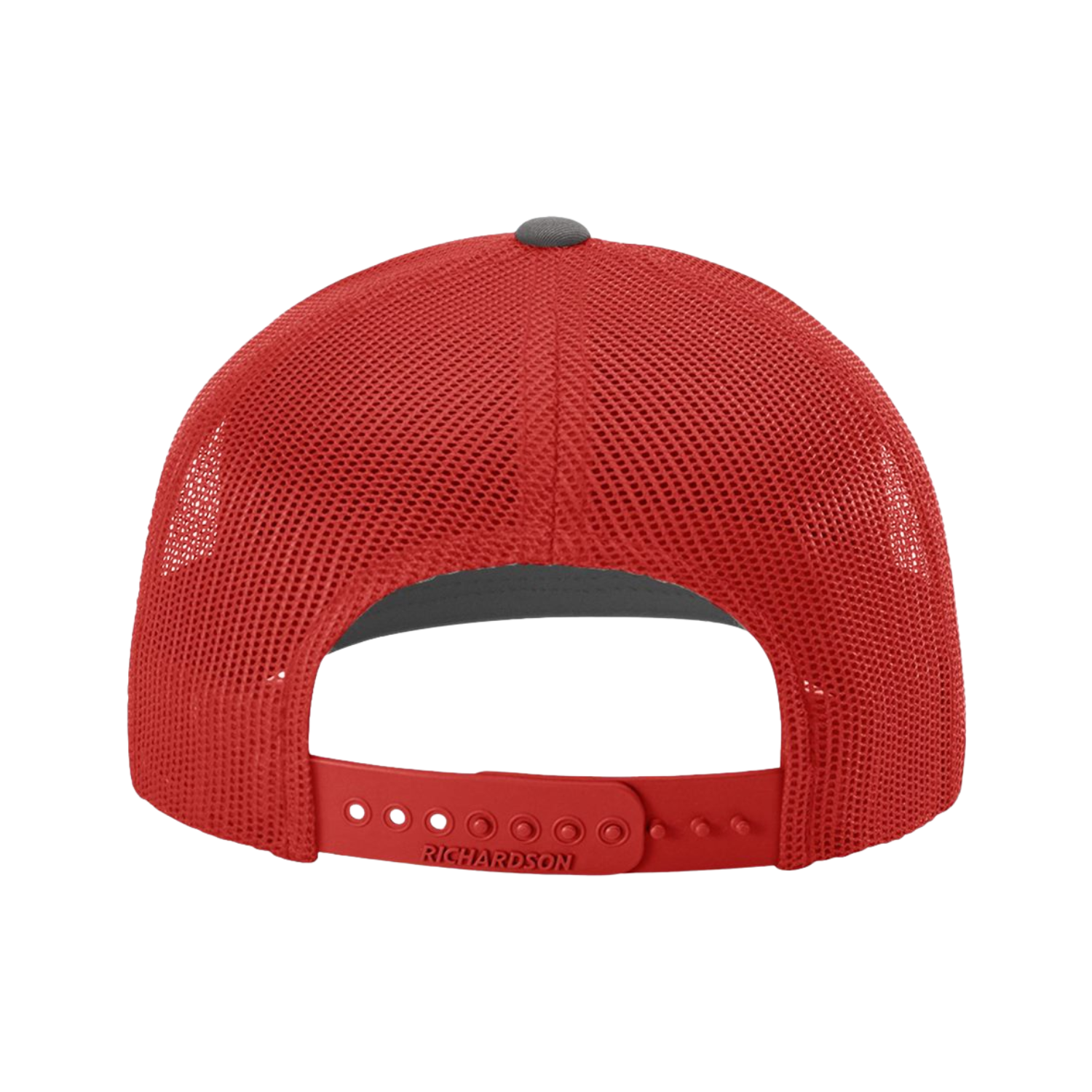 Richardson 112 | Adjustable Snapback Trucker Cap | Charcoal / Red