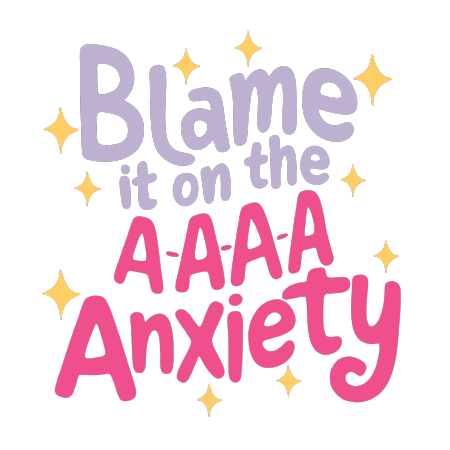 UV DTF Mini Stickers | Anxiety | 3"