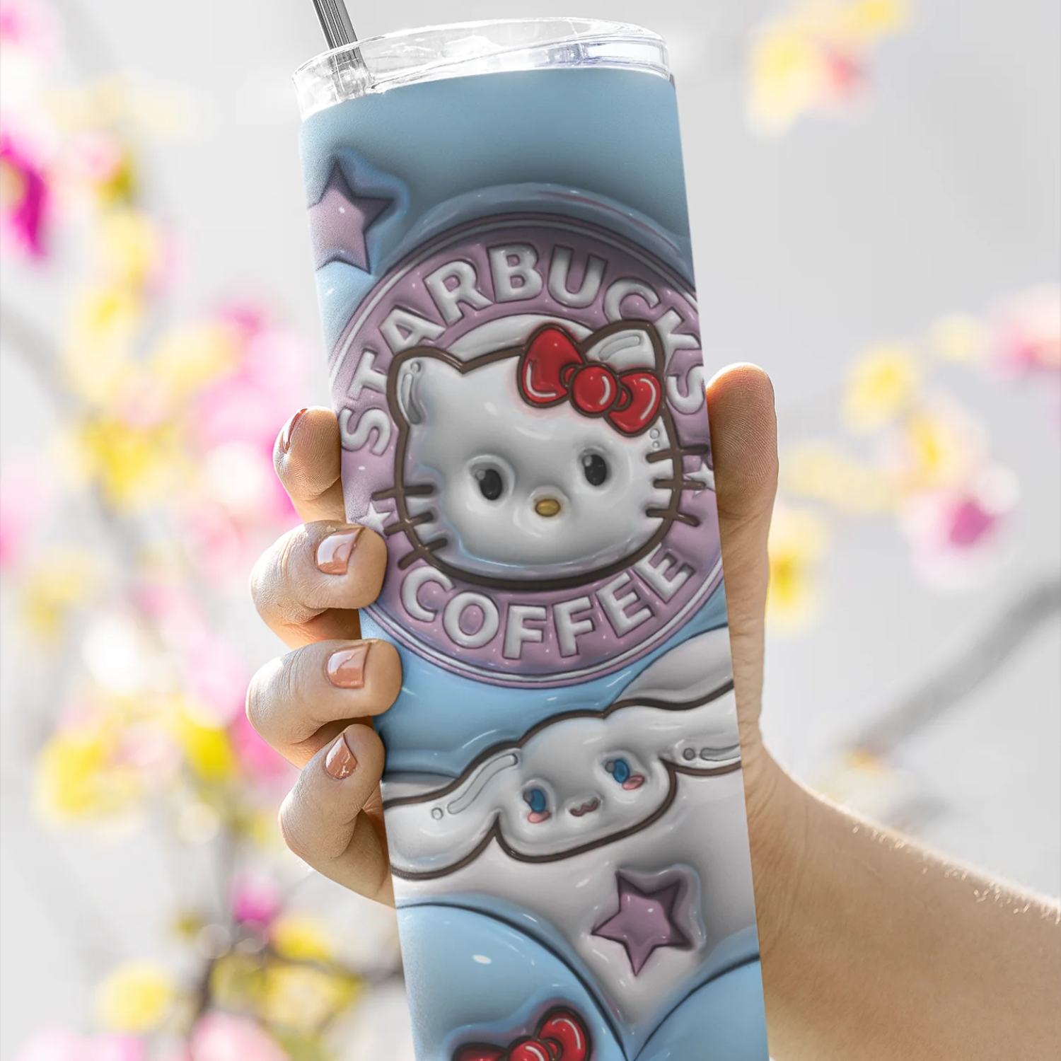 3D Wrap | Blue Kitty | 20 oz