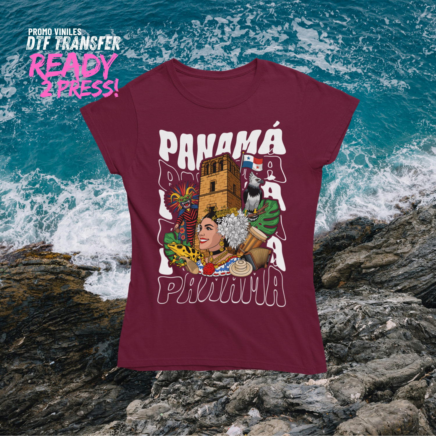 DTF Transfers | Panamá - Blanco