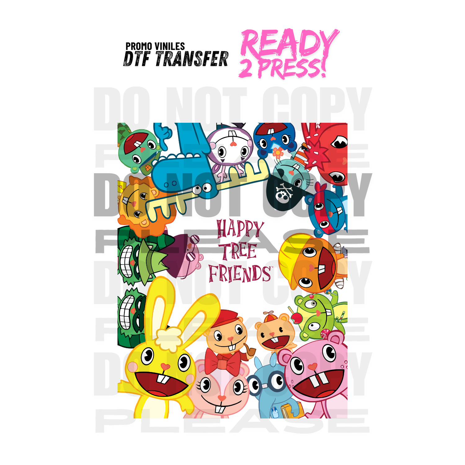 DTF Transfers | Happy 3 Friends