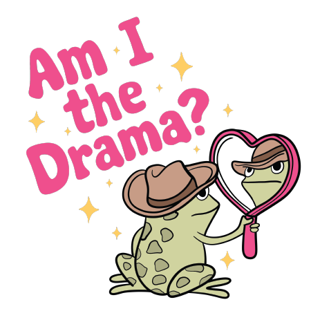 UV DTF Mini Stickers | Am I the Drama | 3"