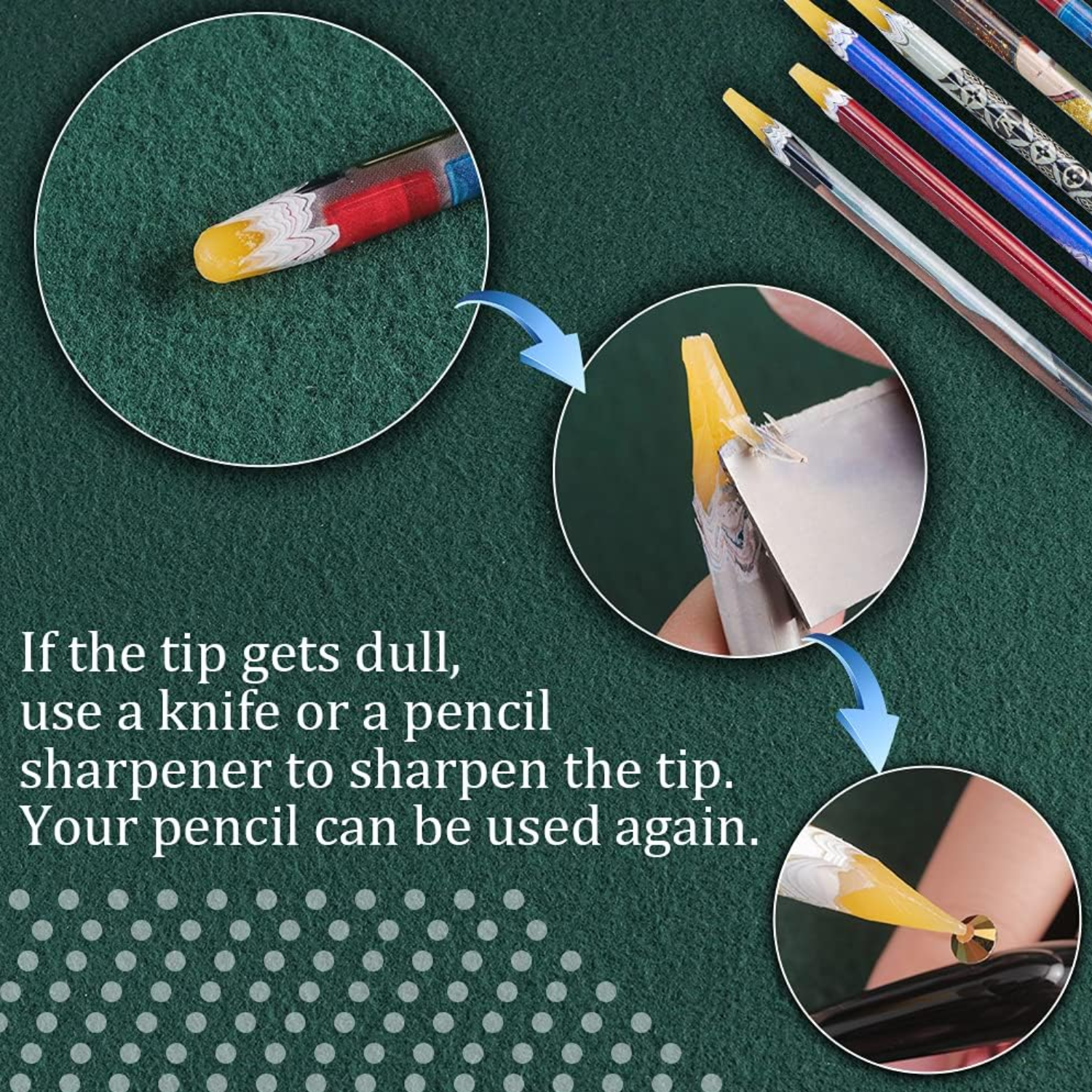 Lápiz Recolector de Perlas y Diamantes | Resin Rhinestones Picker