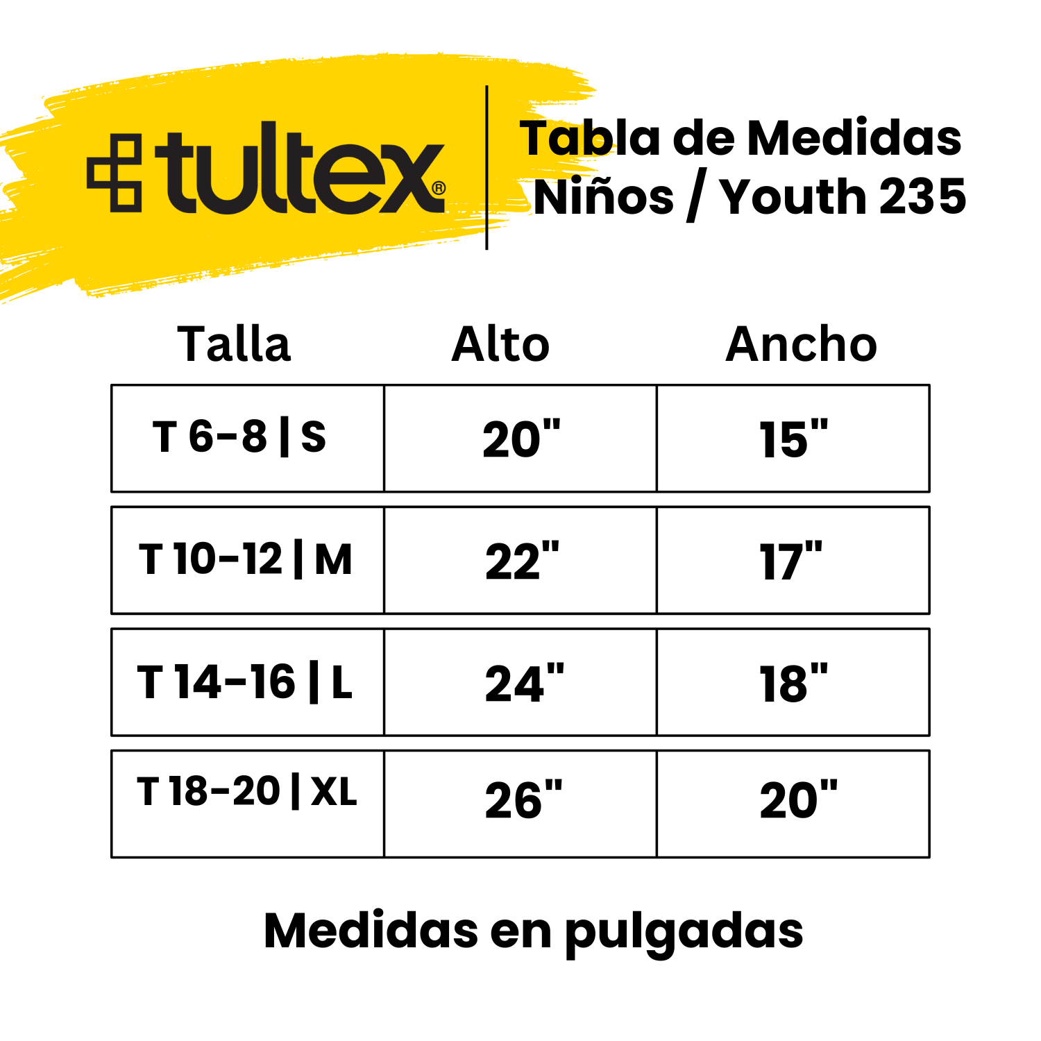 Tultex Kids 235 | Cuello Redondo | Blanco