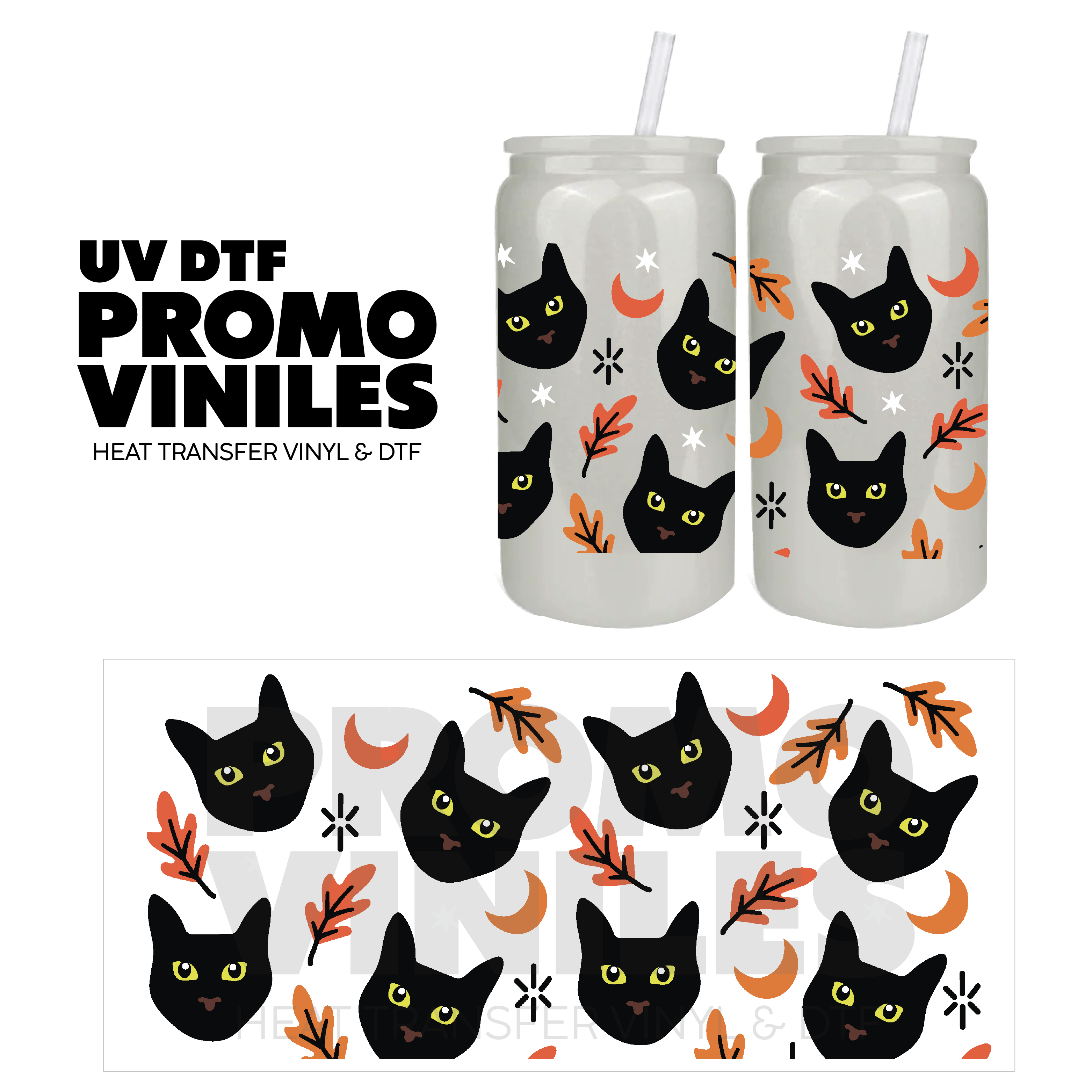 UV DTF Wrap | Halloween Cat