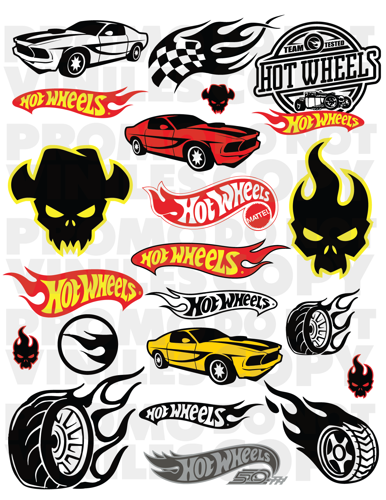 UV DTF 3D Sticker Sheets | Hot Wheels | 8.5x11