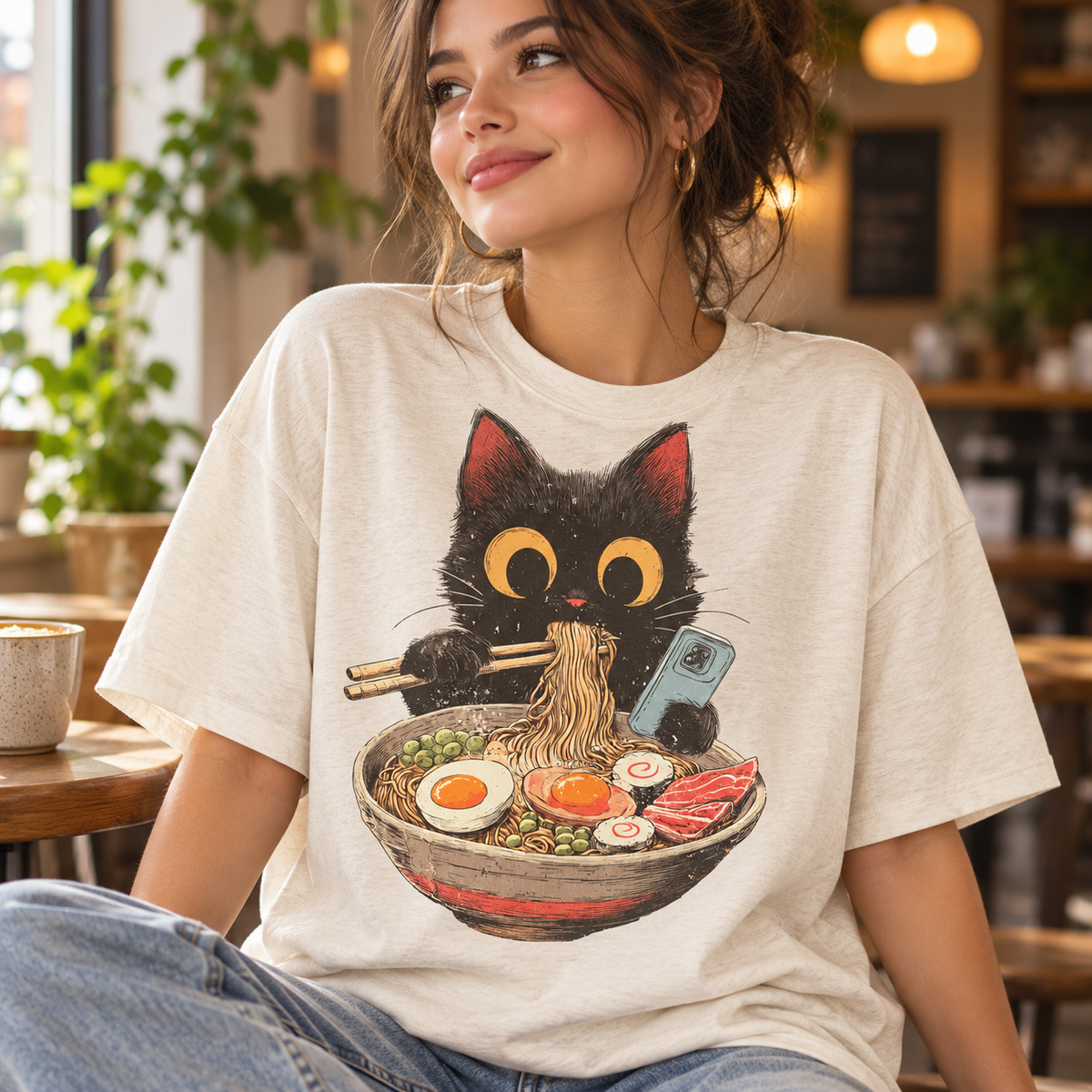 DTF Transfers | Ramen Cat