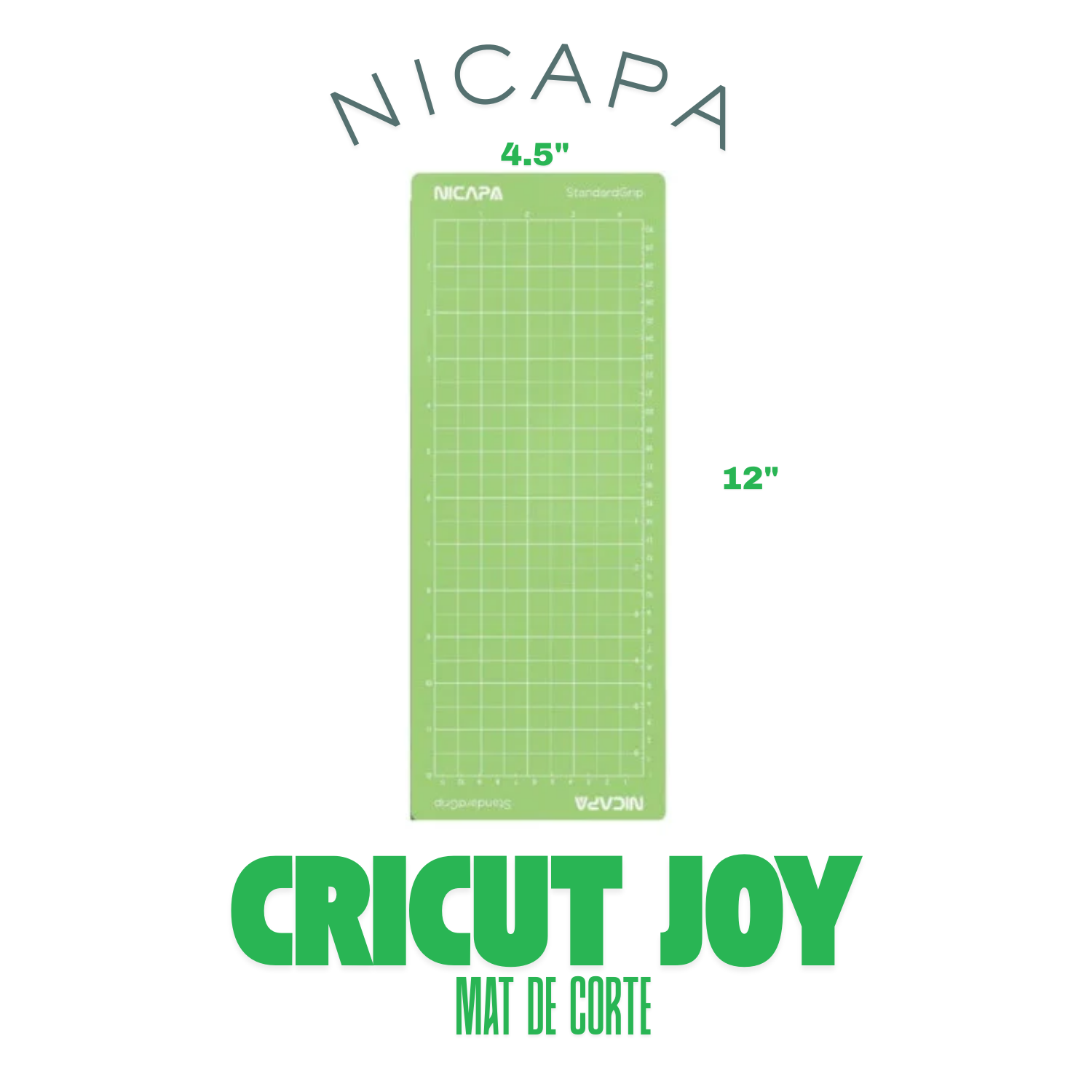 Mat de Corte | Nicapa para Cricut Joy | 4.5" x 12"| Standard Grip