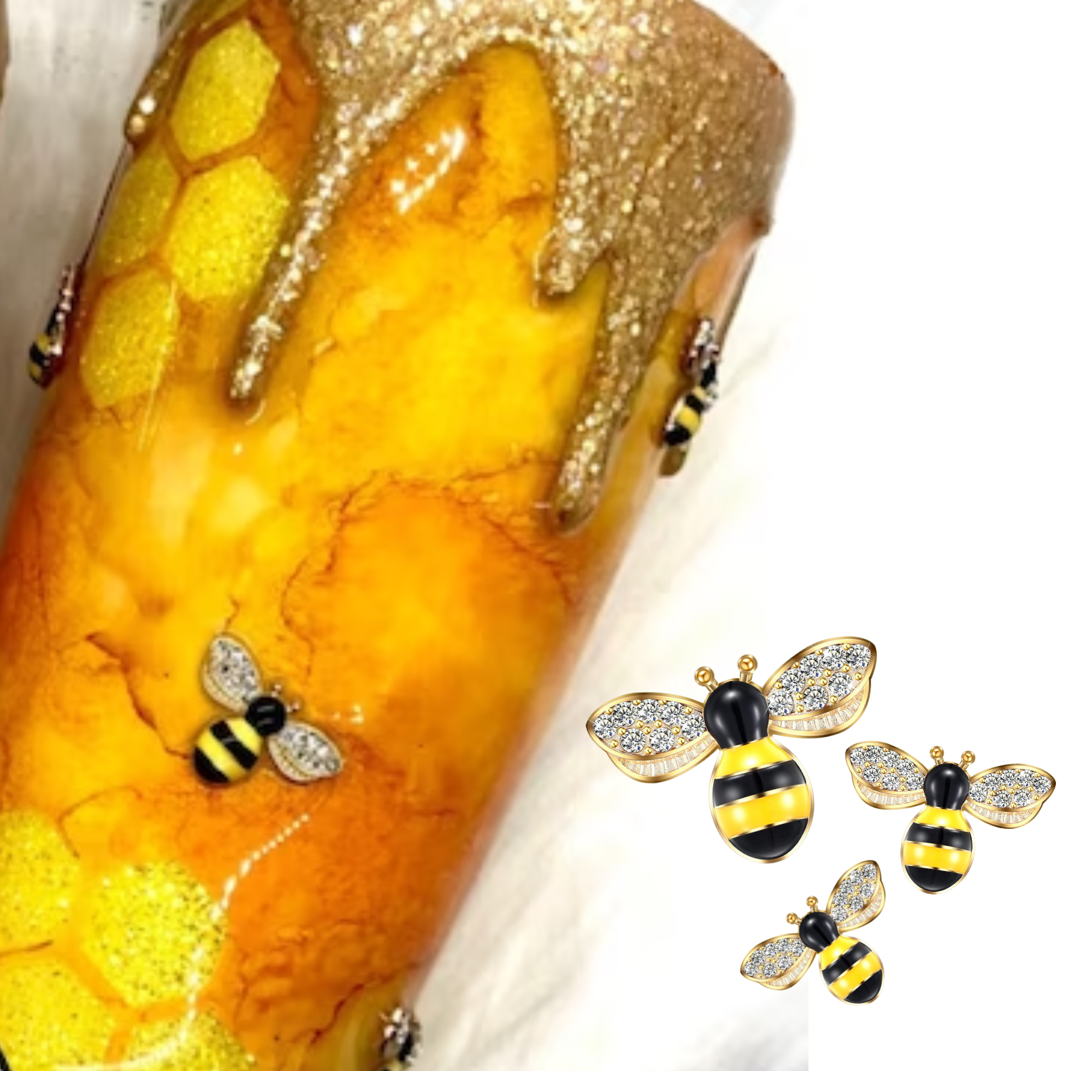 Abejitas de metal | 5 unidades