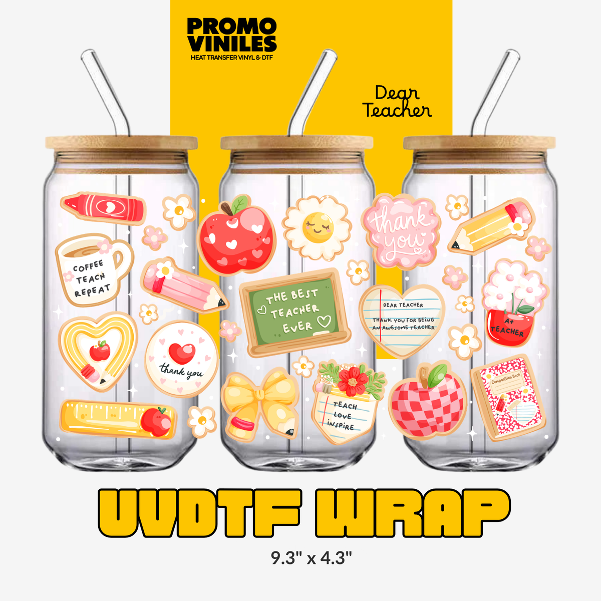 UV DTF Wrap | Dear Teacher