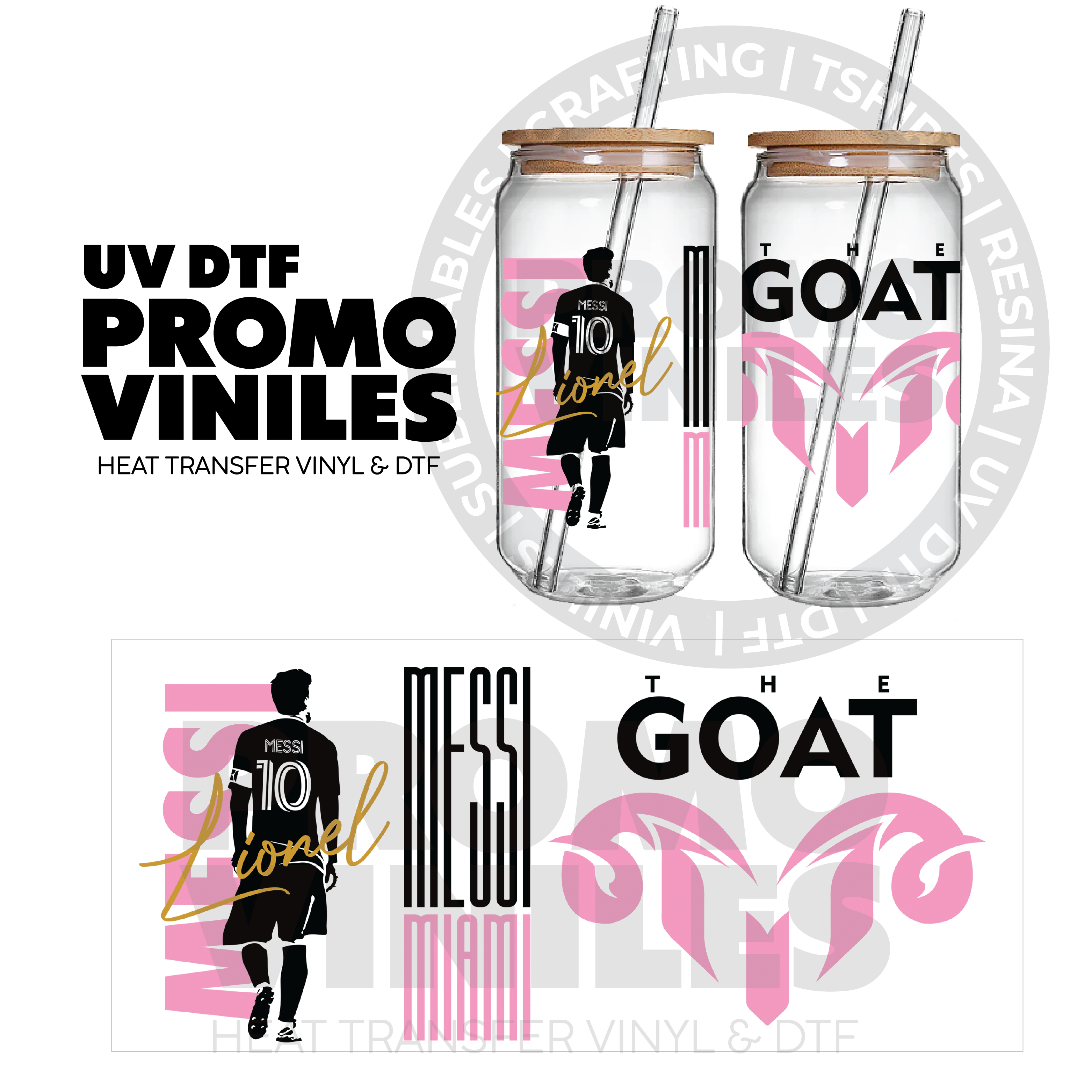 UV DTF Wrap | Messi Miami