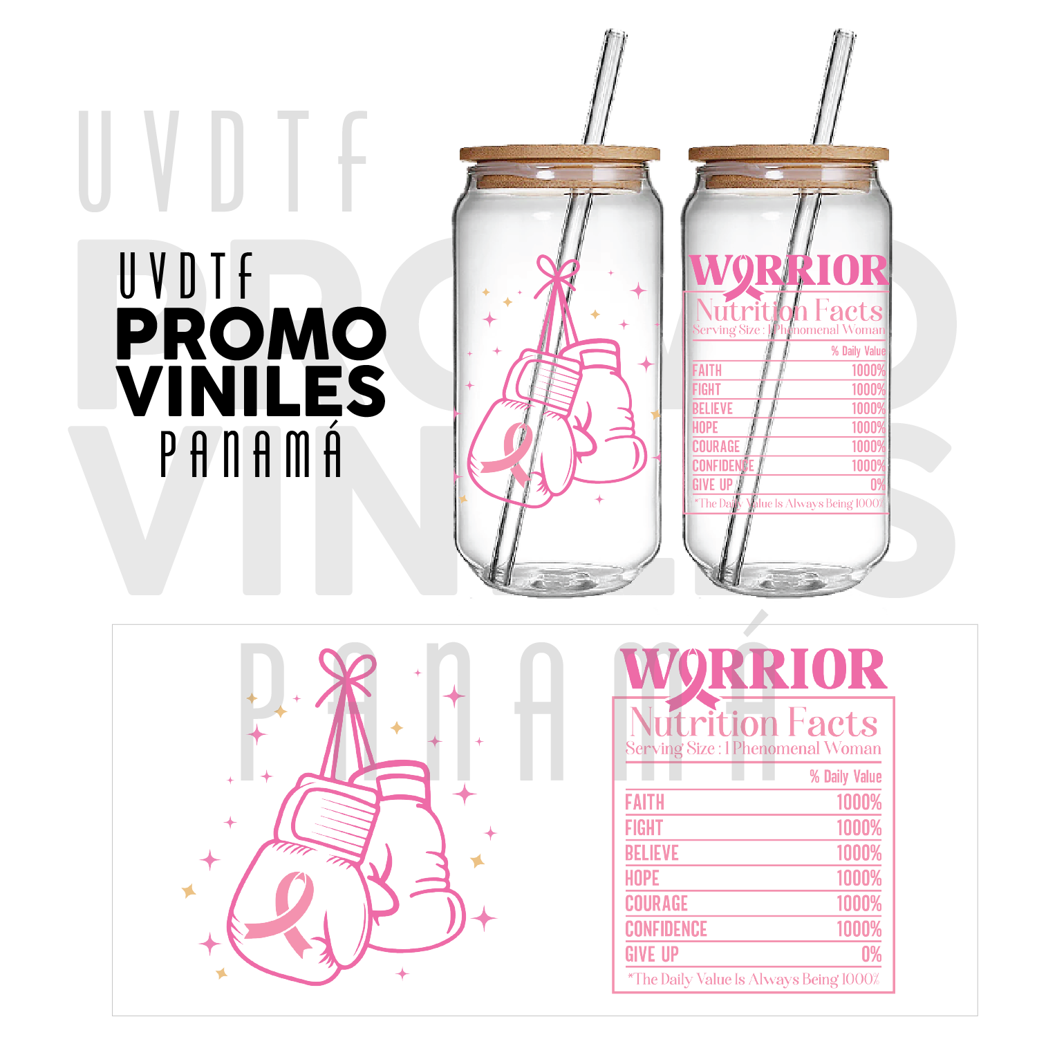 UV DTF Wrap | Pink Warrior