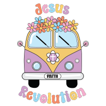 UV DTF Mini Stickers | Retro Jesus 15