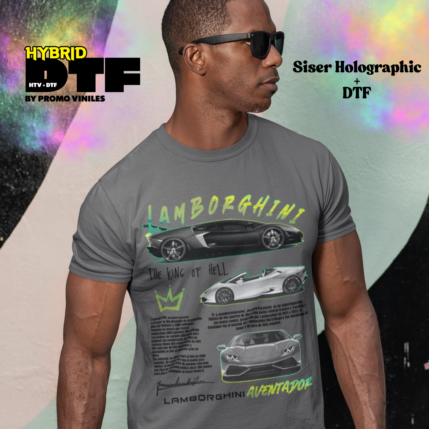 Hybrid DTF | Lambo | Holographic Rainforest Pearl