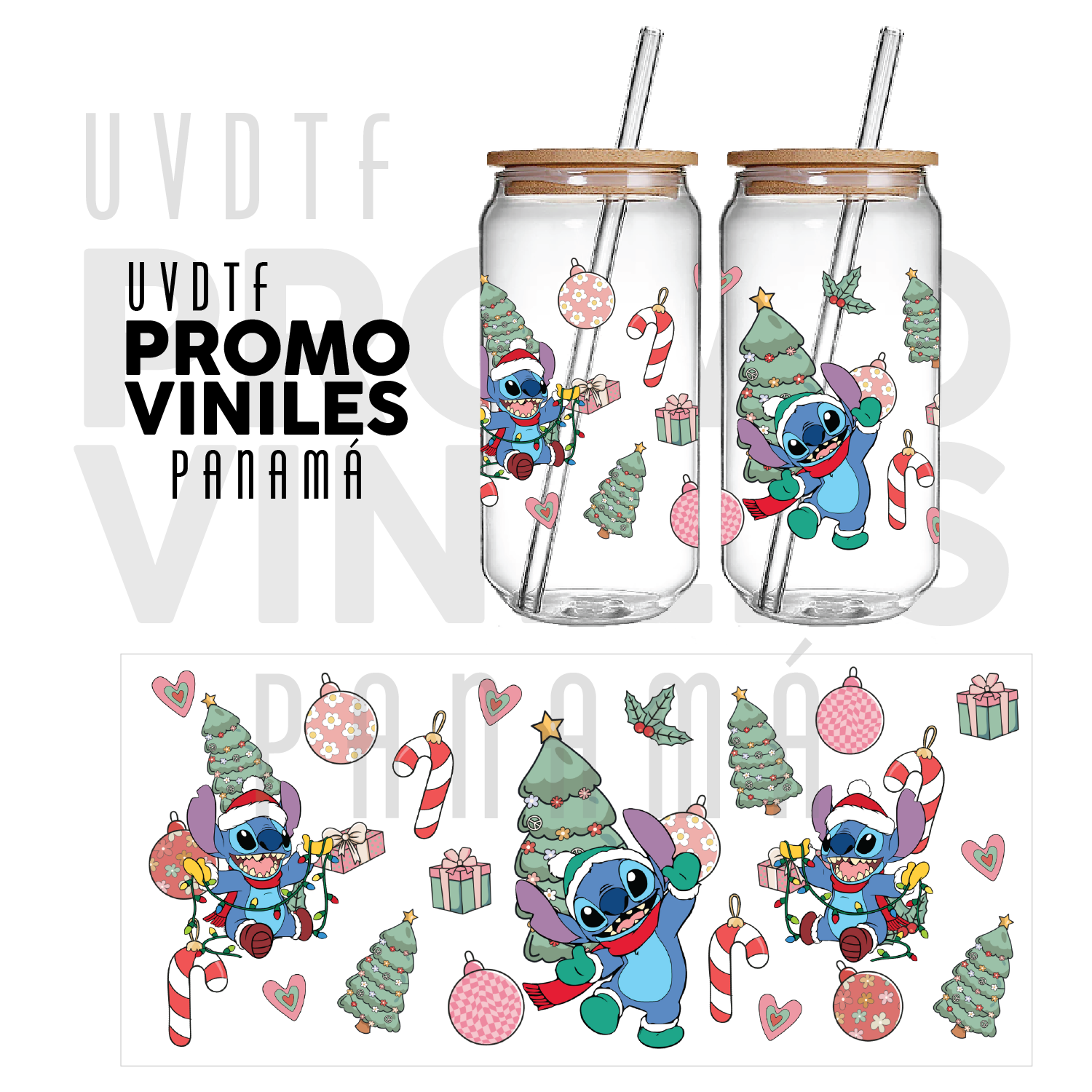 UV DTF Wrap | Stitchy Xmas Lights