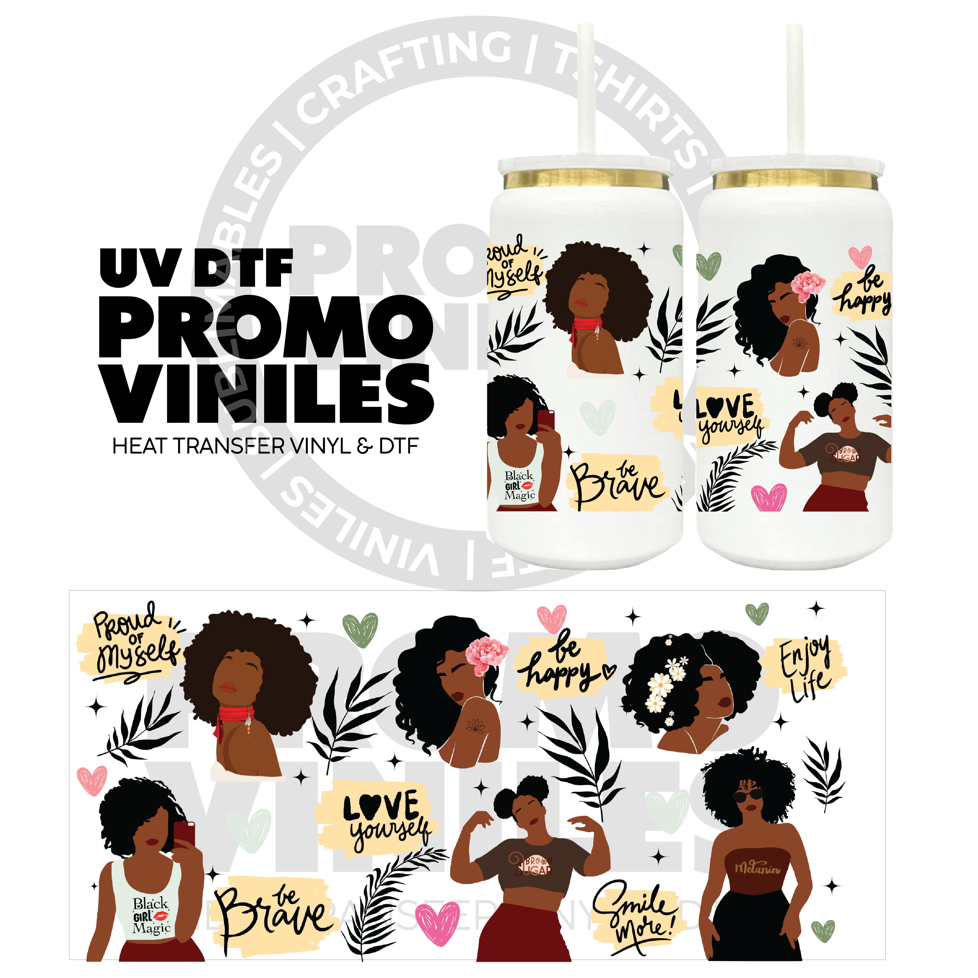 UV DTF Wrap | Black Woman