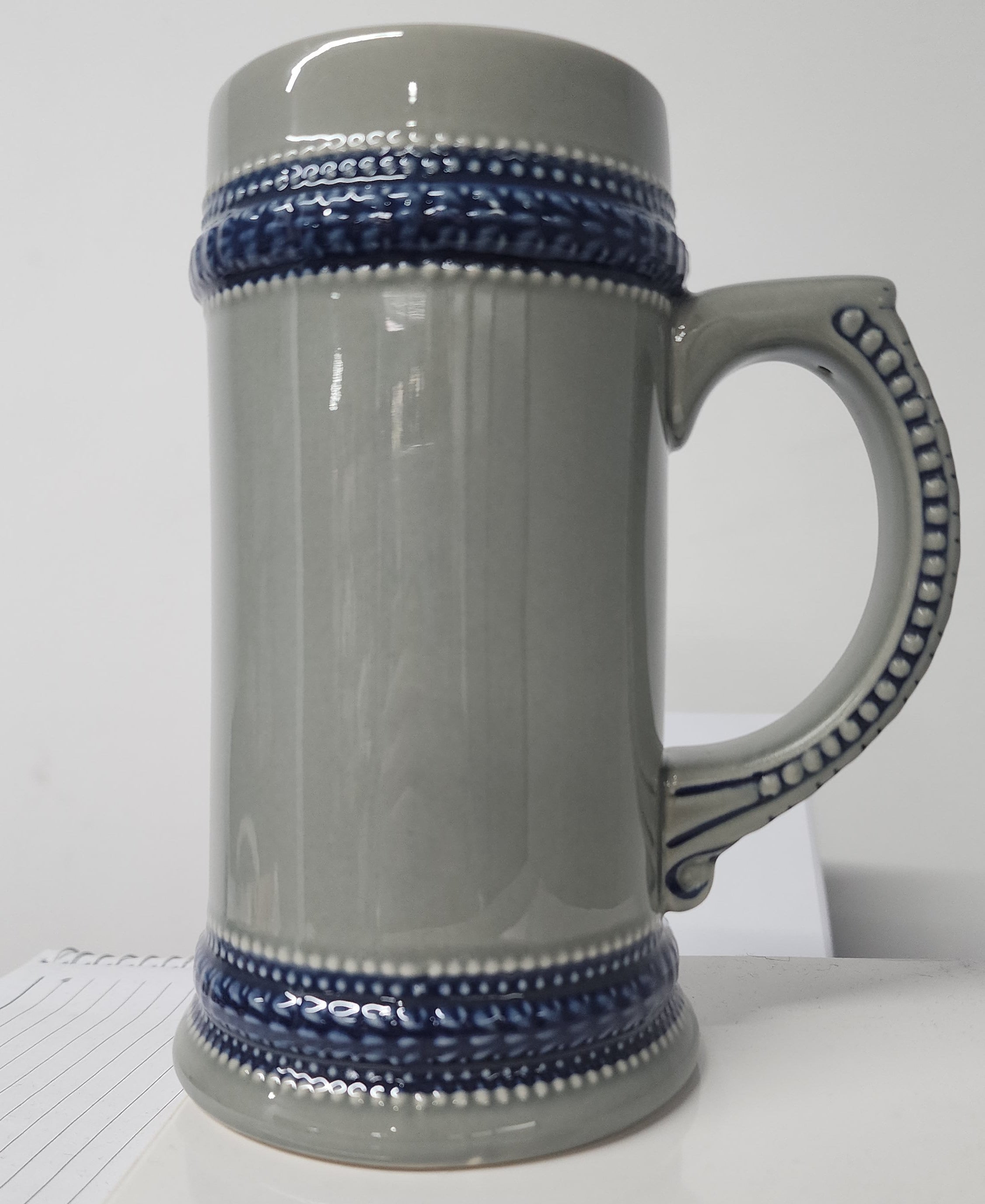 Jarra de Cerveza Gris- Estilo Alemana | Azul | 22oz
