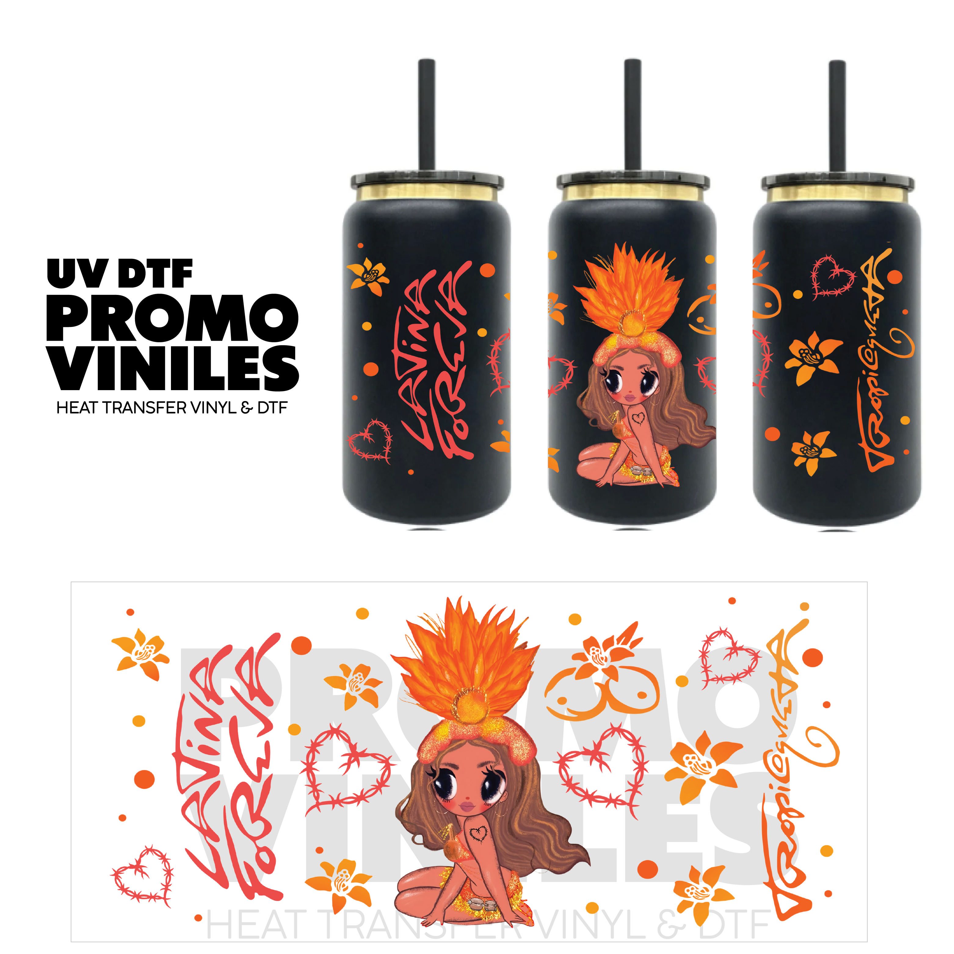 UV DTF Wrap | Tropi Coqueta