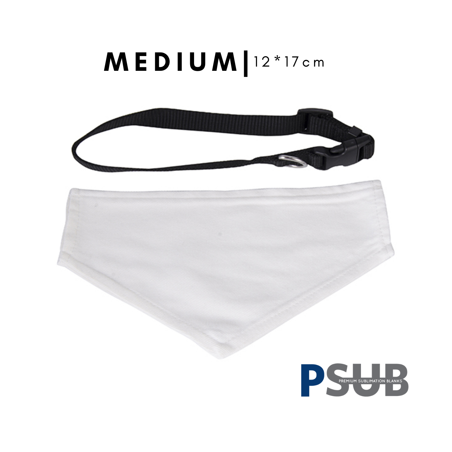 Bufanda con Collar | Sublimable | Blanca