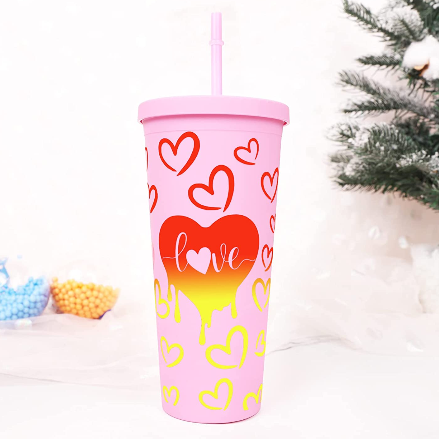 Vinil Adhesivo | Permanente | Red to Yellow | Caliente