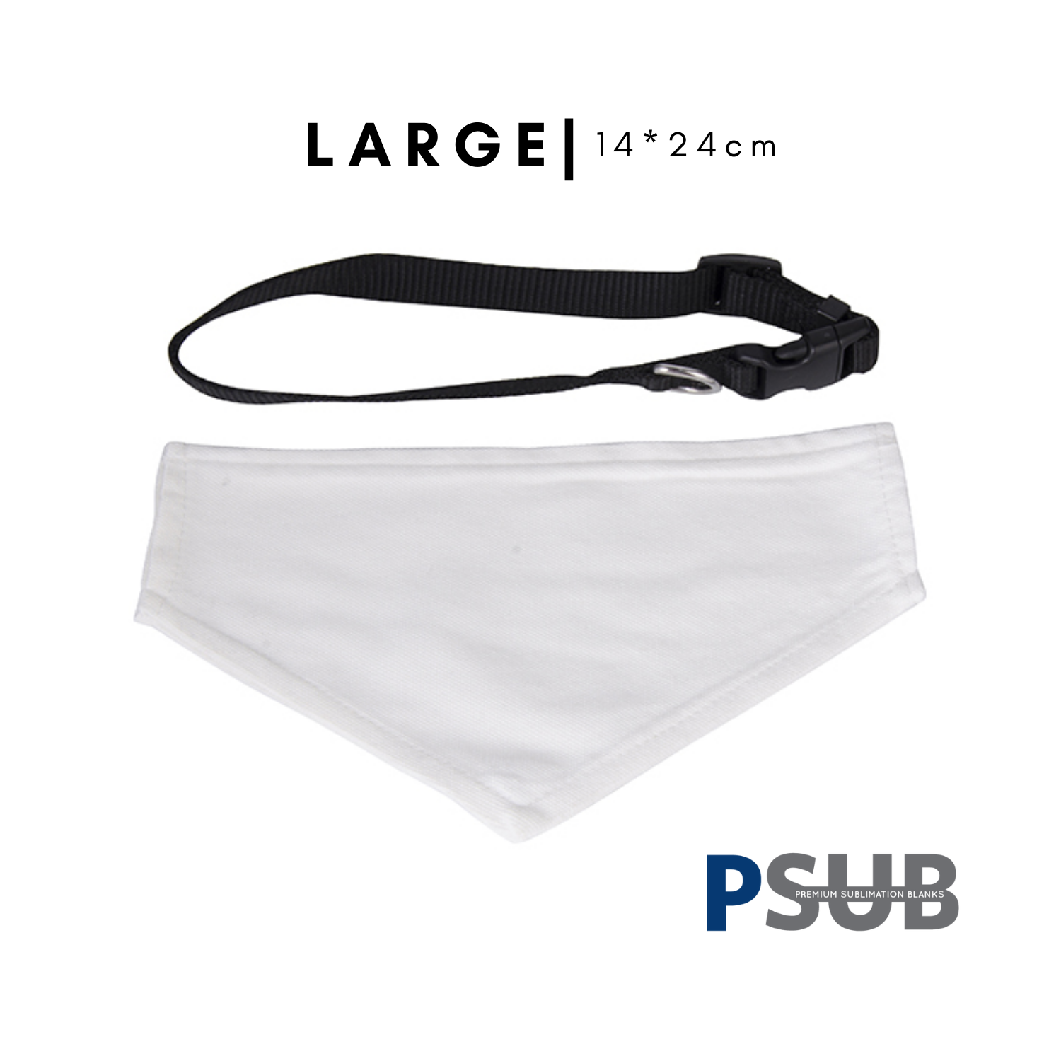 Bufanda con Collar | Sublimable | Blanca