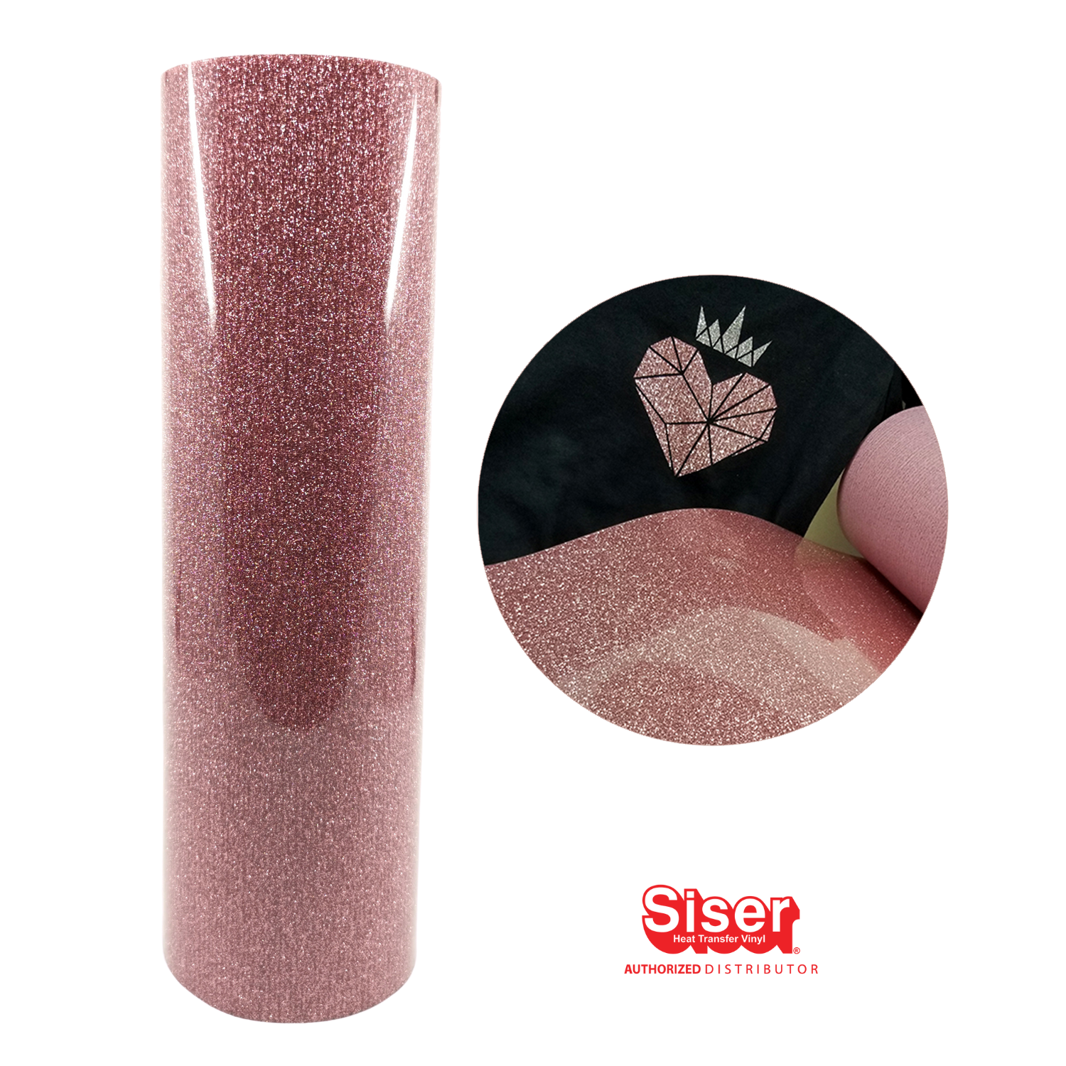 Siser Glitter® Vinil Textil Térmico | Rosa Vieja | Rose Gold 11.8"