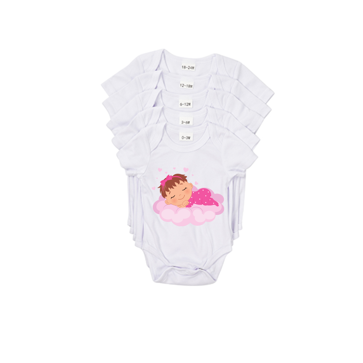 Body para Bebés | Manga corta | Blanco