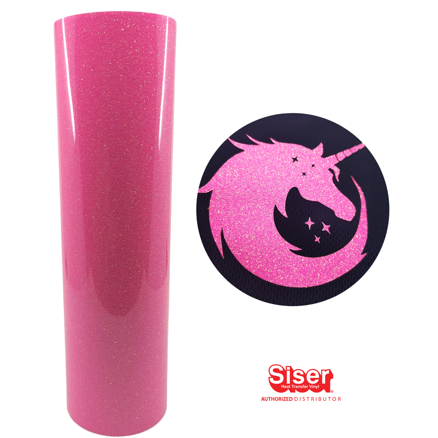 Siser Glitter® Vinil Textil Térmico | Rosado Neón | Neon Pink 11.8"