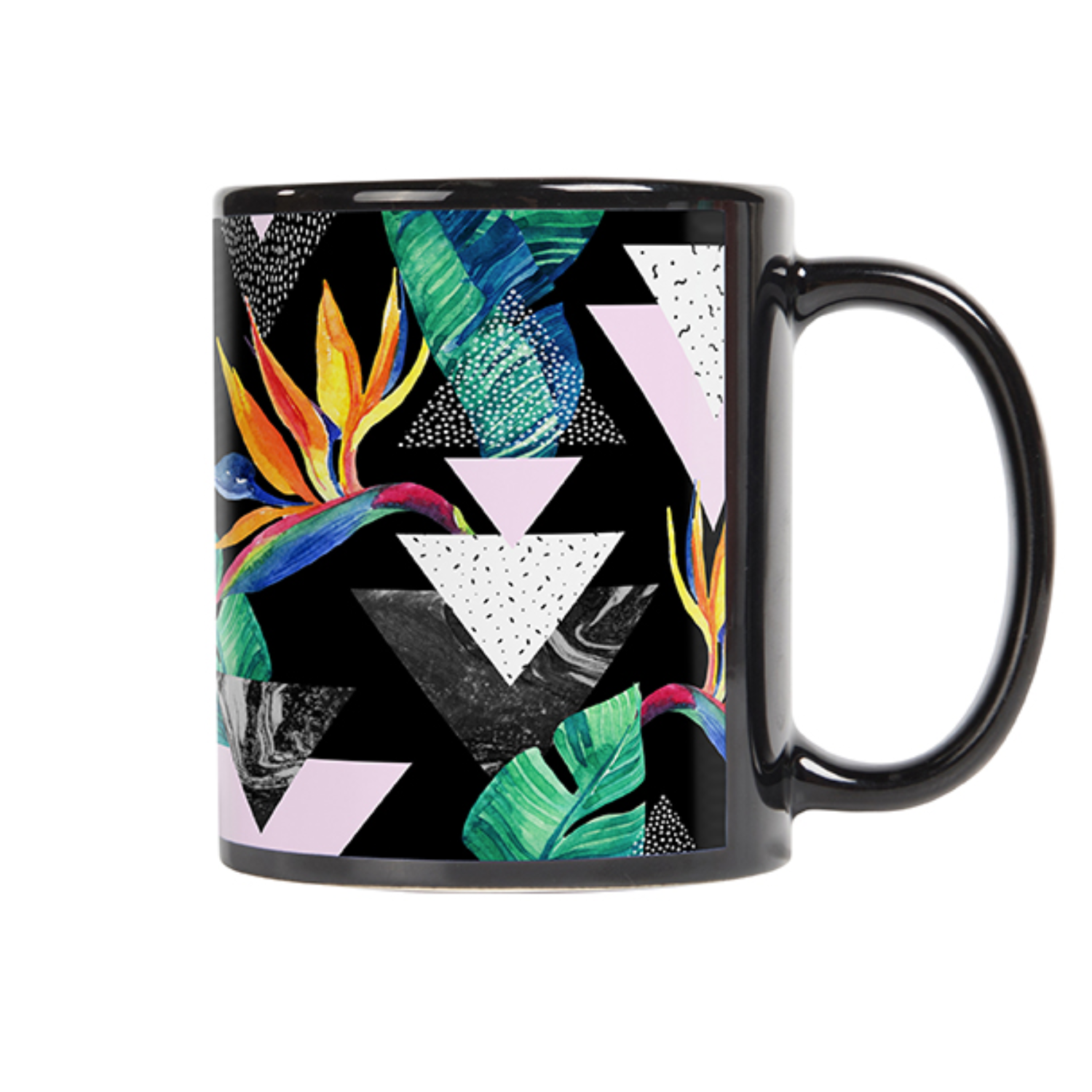 Taza de Cerámica con Ventana "Grande" | Negra | 11oz