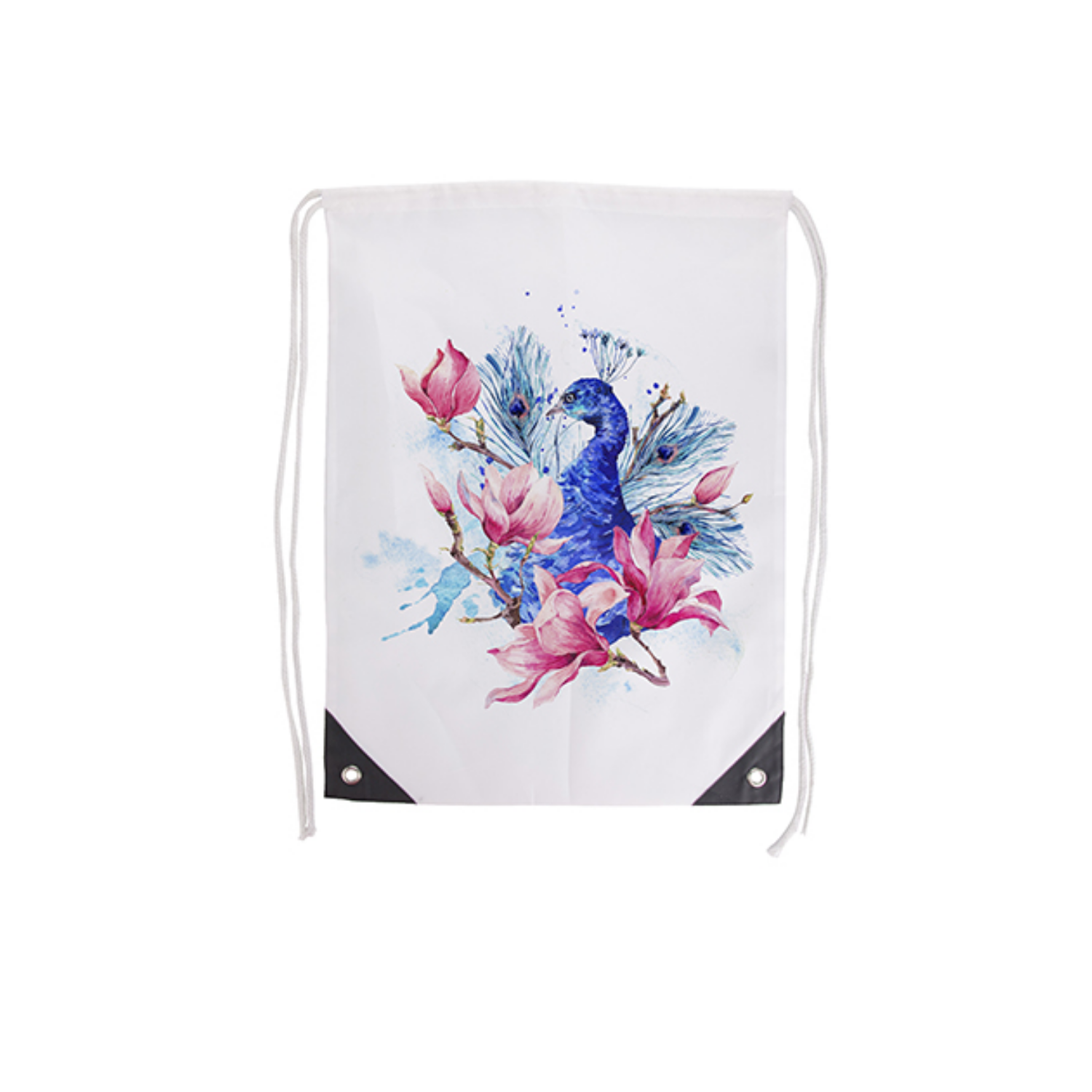 Bolso de Gimnasio de Nylon | Blanco | 33 x 44 cm