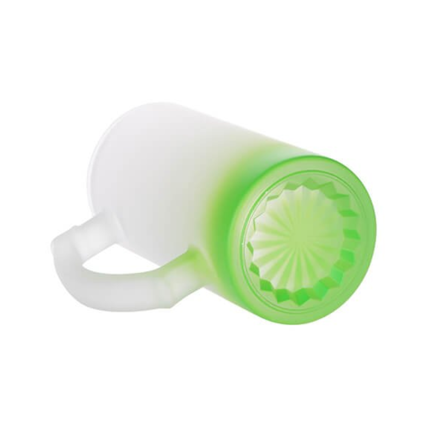 Jarra Cervecera de Vidrio | Frosted con degradé verde | 16 oz