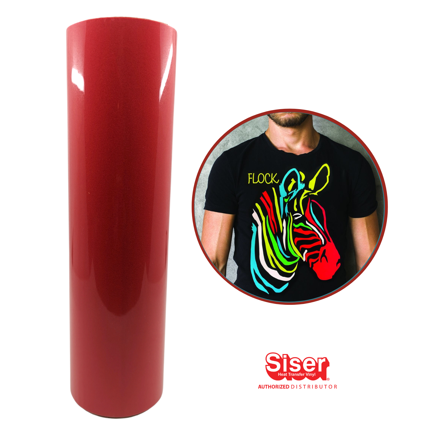 Siser StripFlock Pro® Vinil Textil Térmico | Rojo Brillante | Bright Red | Ancho 12"