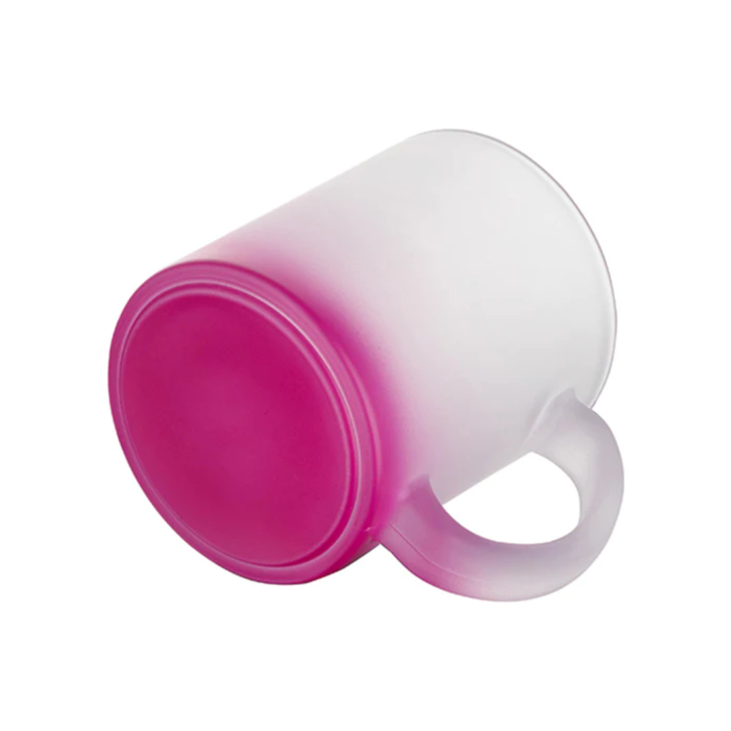Taza de Vidrio | Frosted con degradé rosa | 11 oz