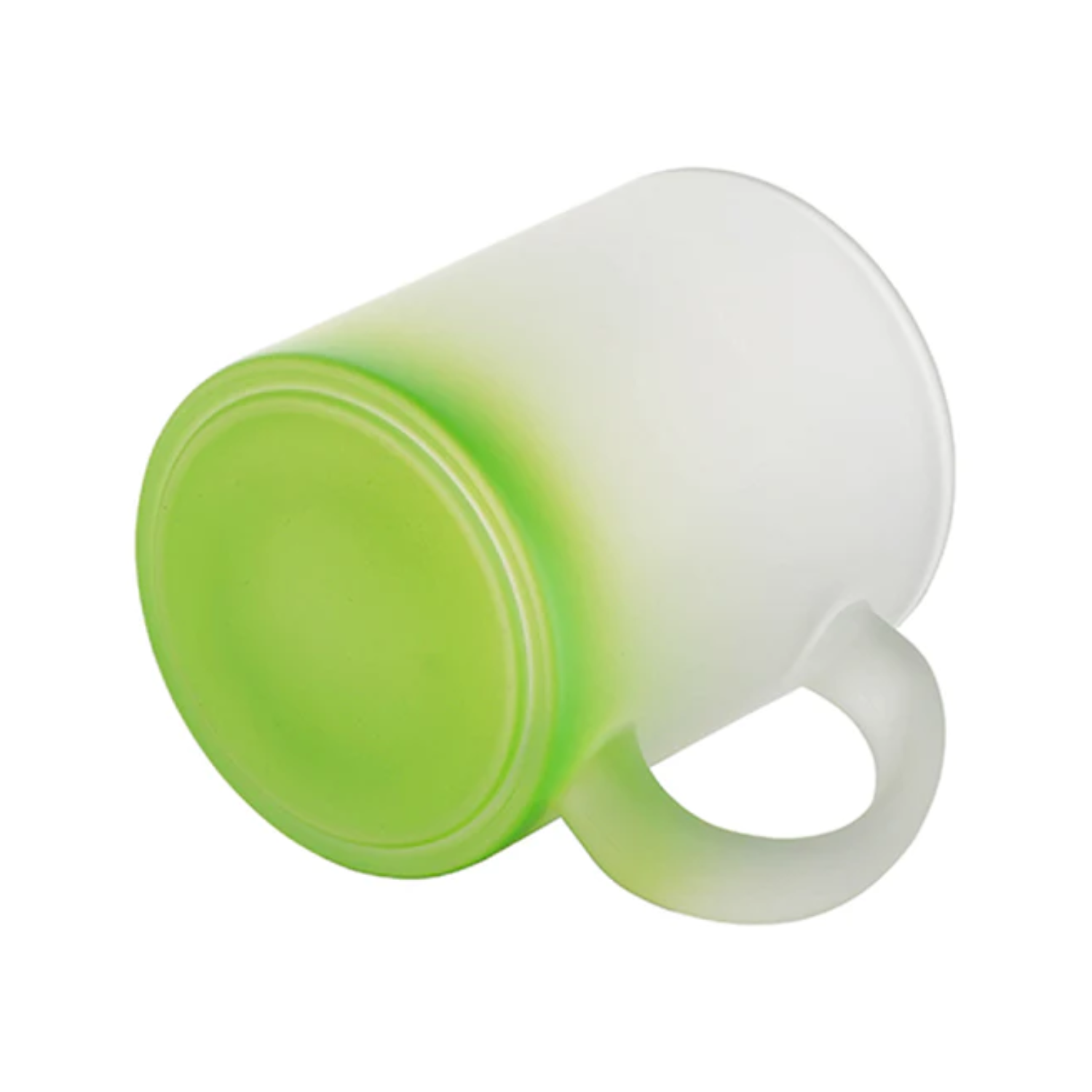 Taza de Vidrio | Frosted con degradé verde claro | 11 oz