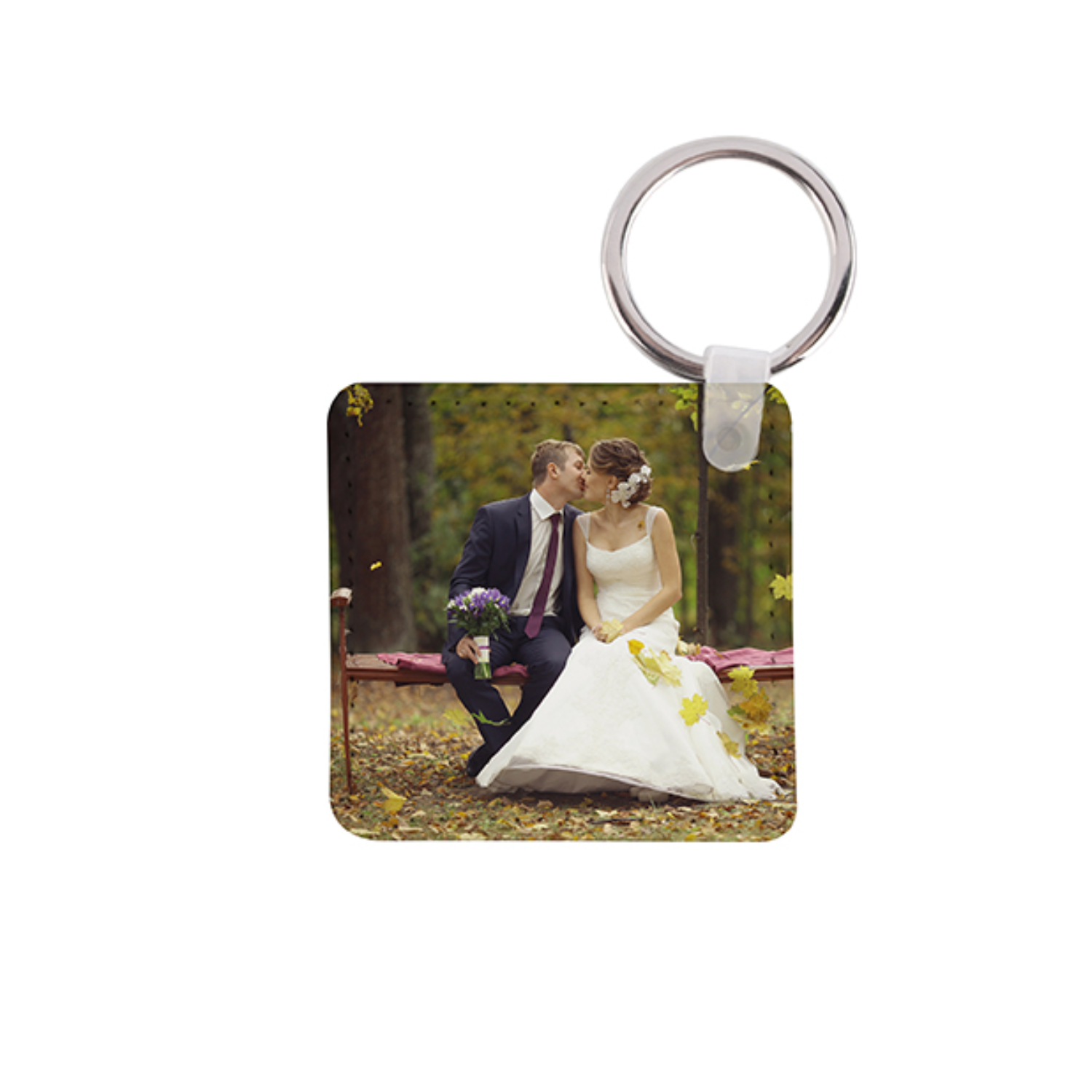 Llavero de Cuero Sintético | Cuadrado