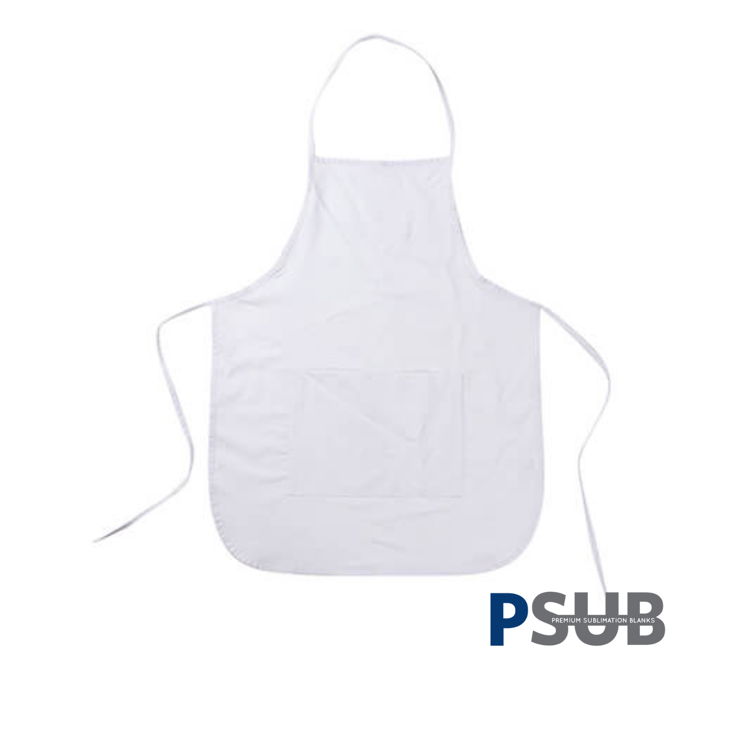 Delantal Adulto | Blanco | Con Bolsillo | 75 x 60 cm