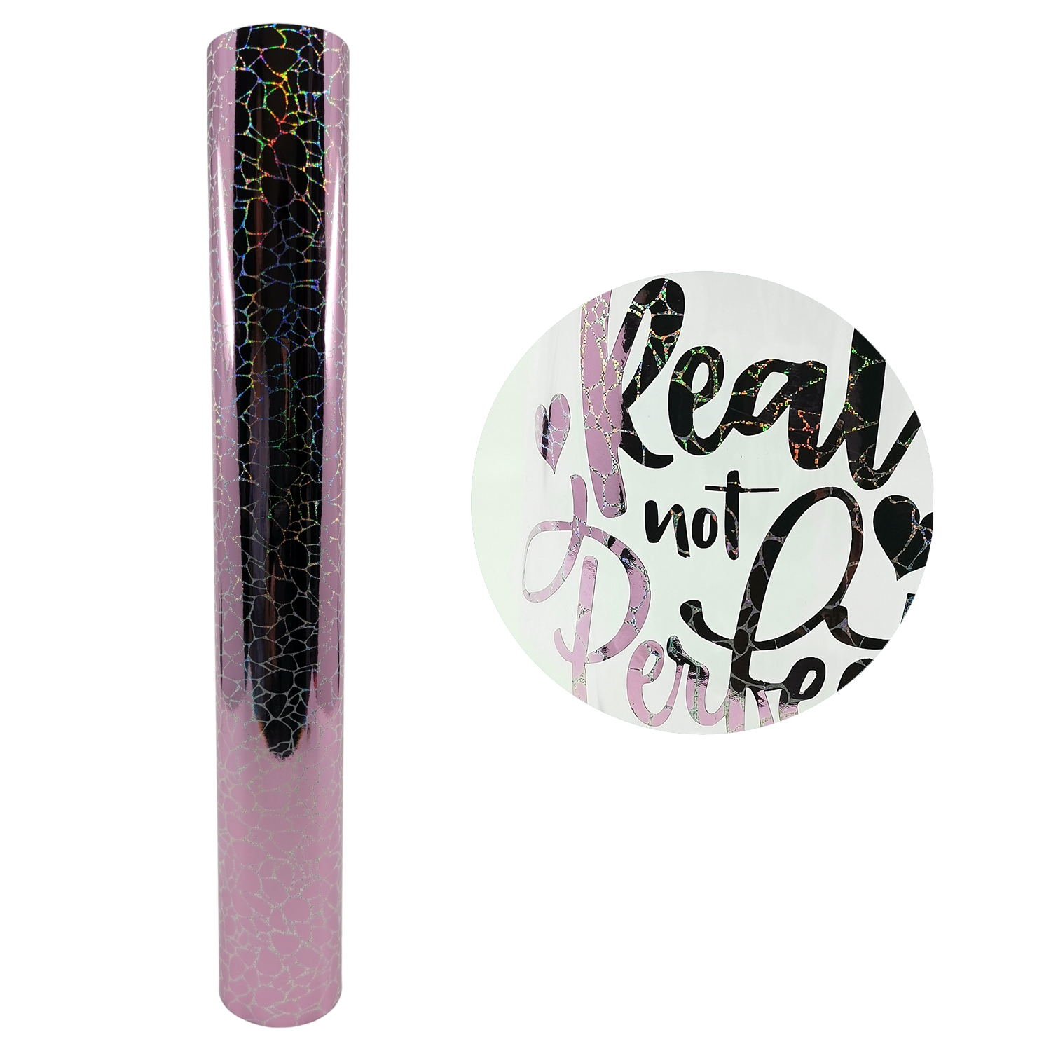 Vinil Adhesivo | Permanente | Cracked Pink | Ancho 12"