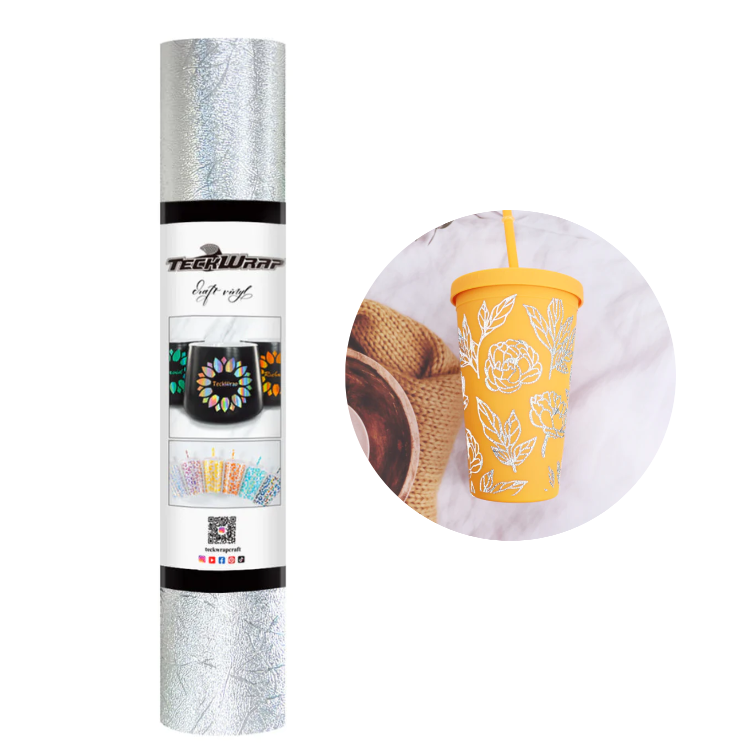 Vinil Adhesivo | Permanente | Texture Silver | Ancho 12"